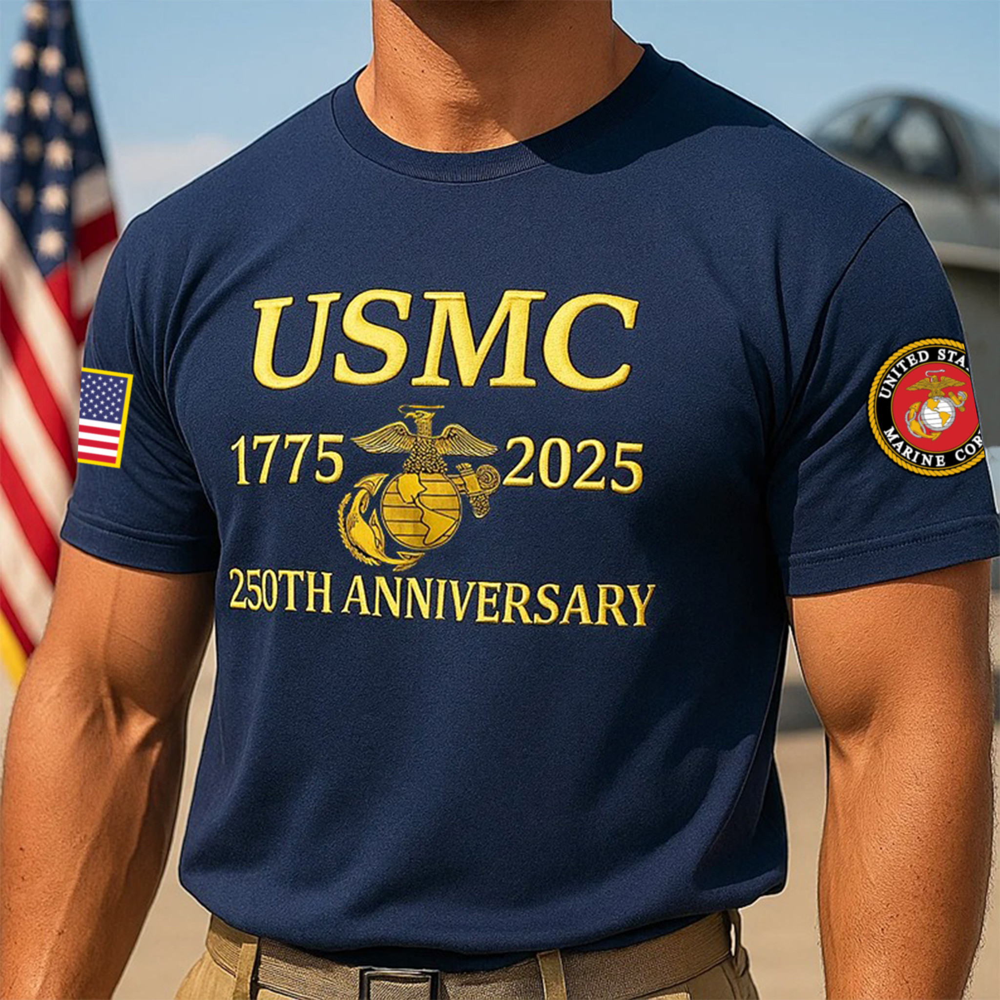 Premium USMC T-Shirt VPVC930028, 250th Anniversary Marine Corps Shirt, Gifts For Marine Veteran, Gifts On Father’s Day, Veterans Day