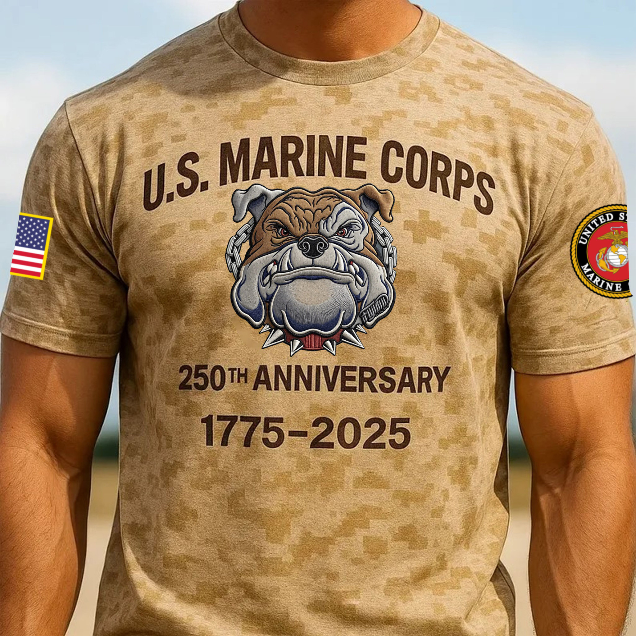 Premium USMC T-Shirt VPVC930029, 250th Anniversary Marine Corps Shirt, Gifts For Marine Veteran, Gifts On Father’s Day, Veterans Day