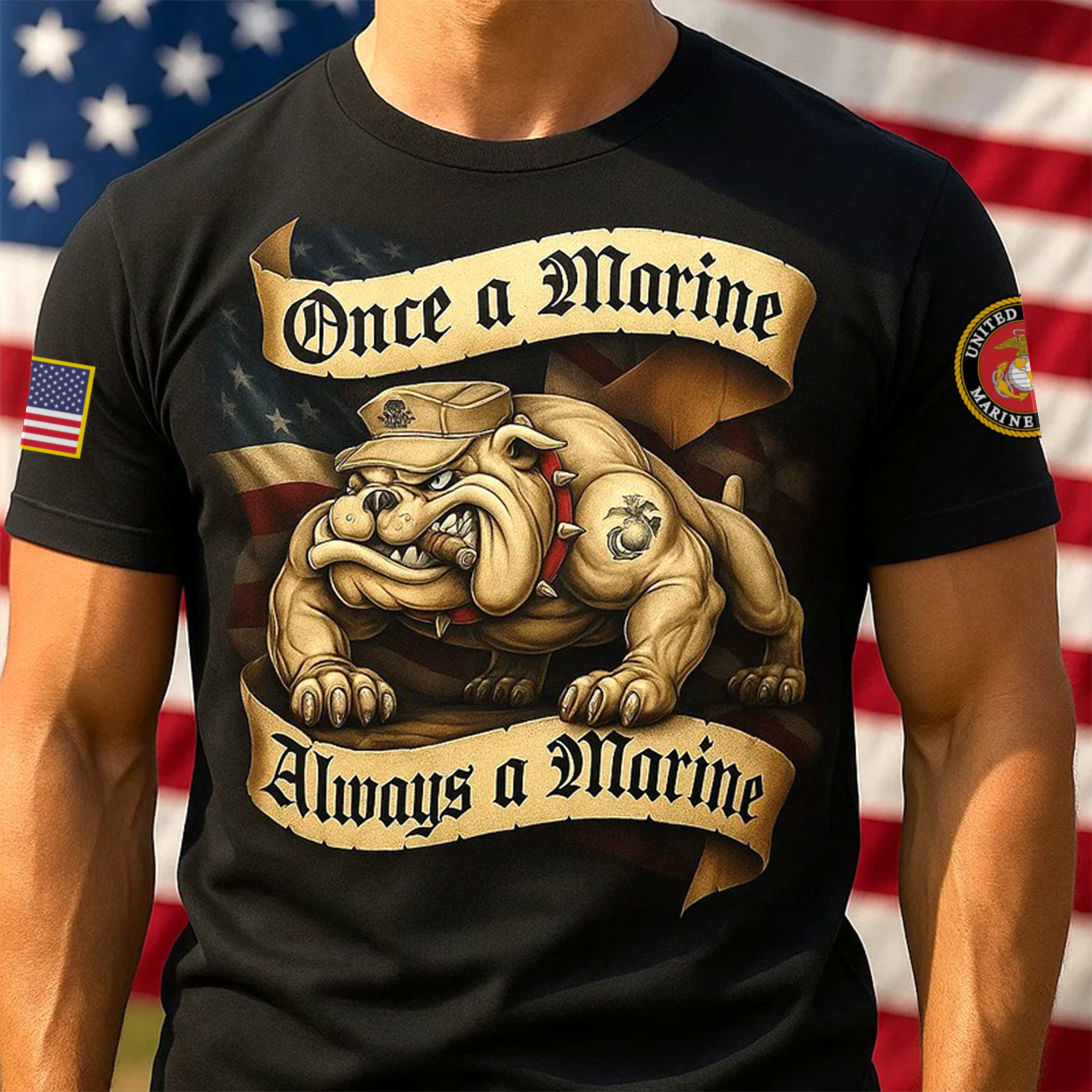 Premium USMC T-Shirt VPVC930030, 250th Anniversary Marine Corps Shirt, Gifts For Marine Veteran, Gifts On Father’s Day, Veterans Day