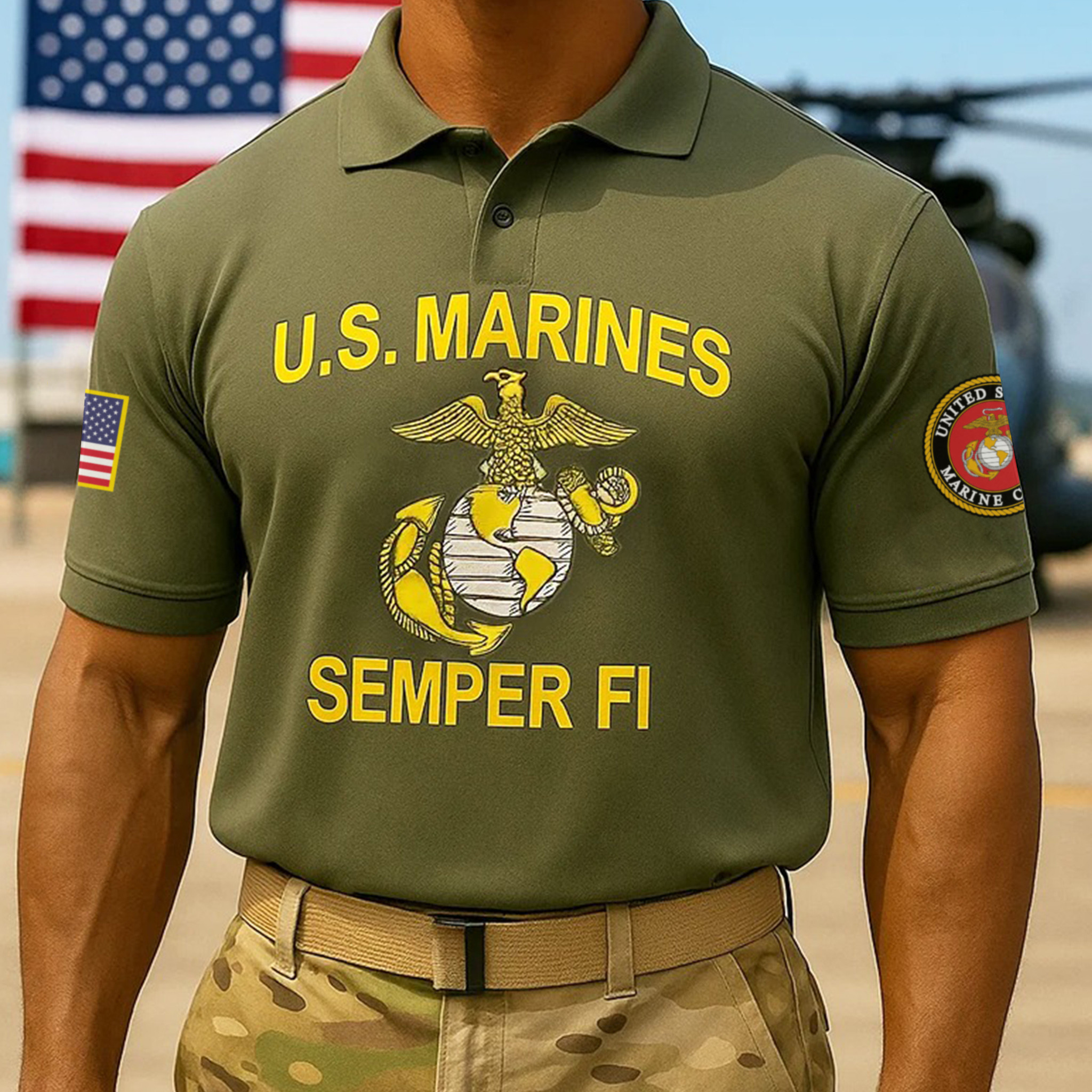 Premium USMC T-Shirt VPVC930044, 250th Anniversary Marine Corps Shirt, Gifts For Marine Veteran, Gifts On Father’s Day, Veterans Day