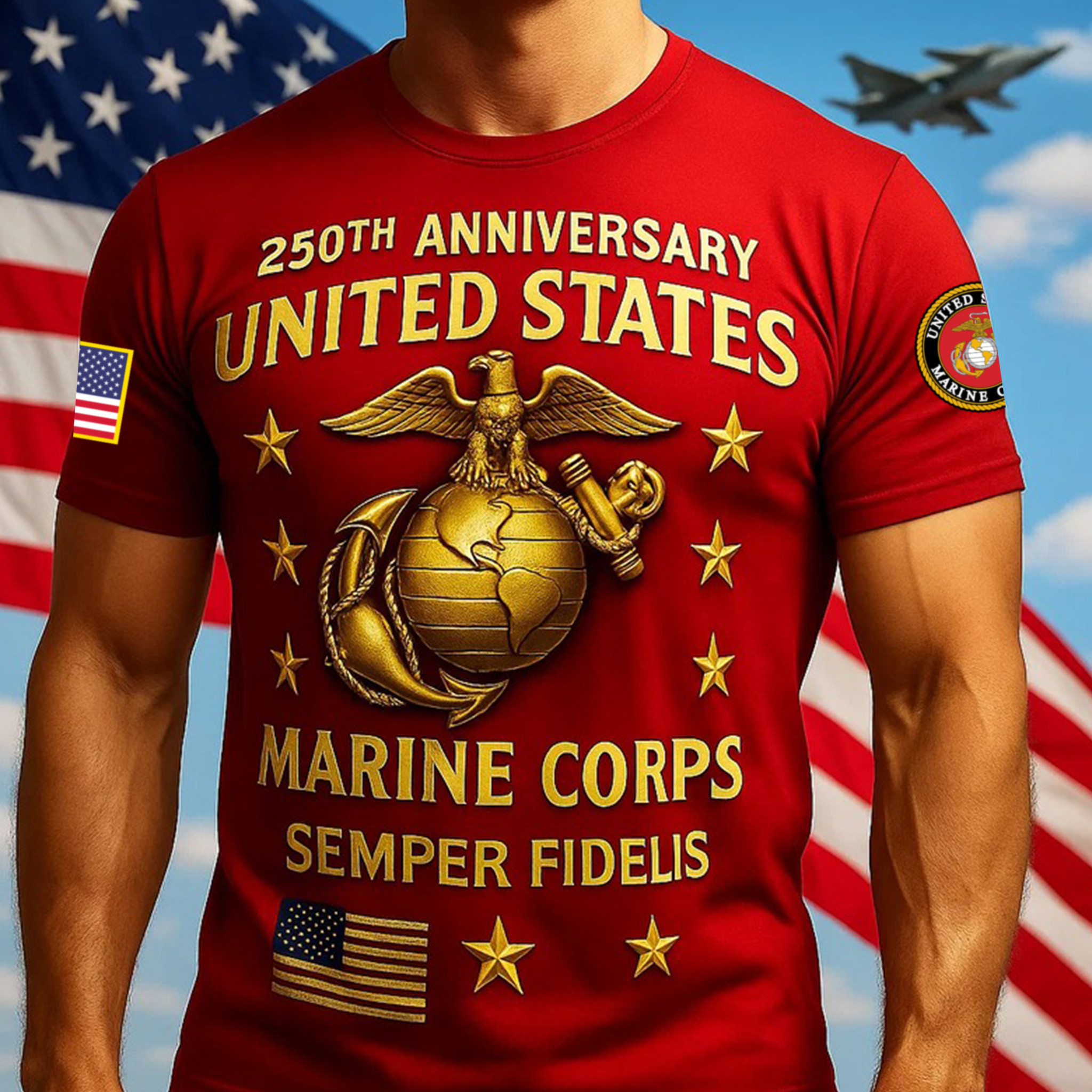 Premium USMC T-Shirt VPVC930045, 250th Anniversary Marine Corps Shirt, Gifts For Marine Veteran, Gifts On Father’s Day, Veterans Day