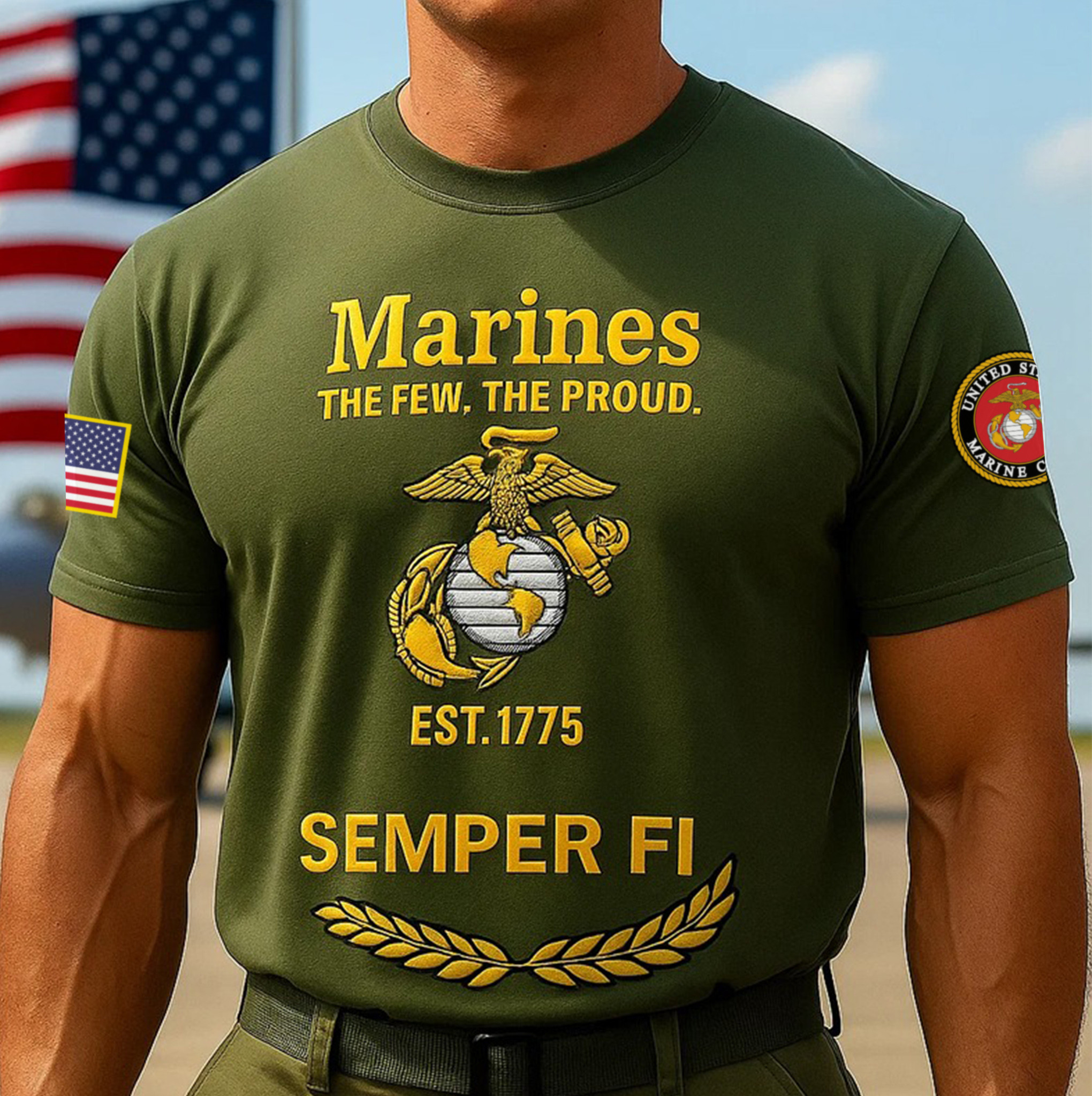 Premium USMC T-Shirt VPVC930046, 250th Anniversary Marine Corps Shirt, Gifts For Marine Veteran, Gifts On Father’s Day, Veterans Day
