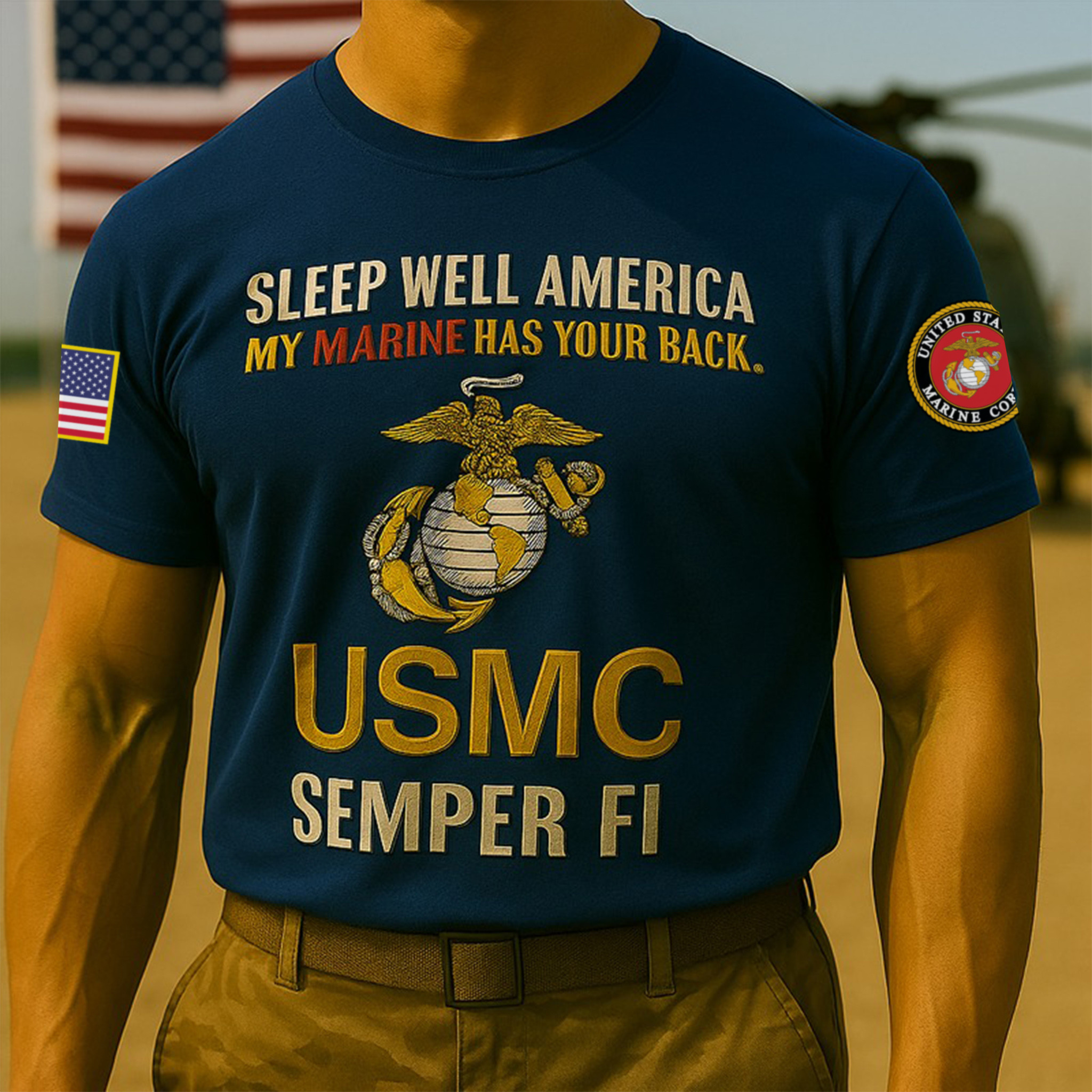 Premium USMC T-Shirt VPVC930051, 250th Anniversary Marine Corps Shirt, Gifts For Marine Veteran, Gifts On Father’s Day, Veterans Day