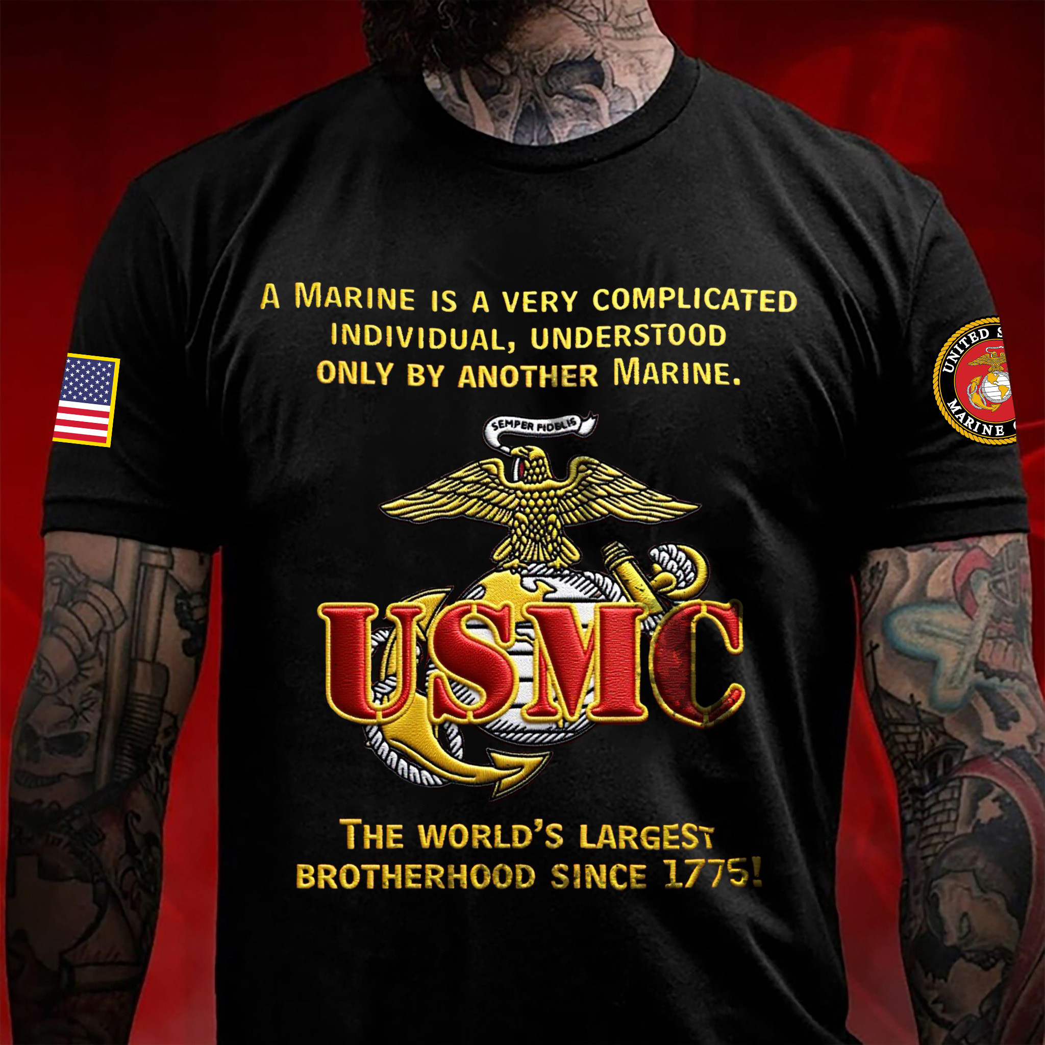 Premium USMC T-Shirt VPVC930059, 250th Anniversary Marine Corps Shirt, Gifts For Marine Veteran, Gifts On Father’s Day, Veterans Day