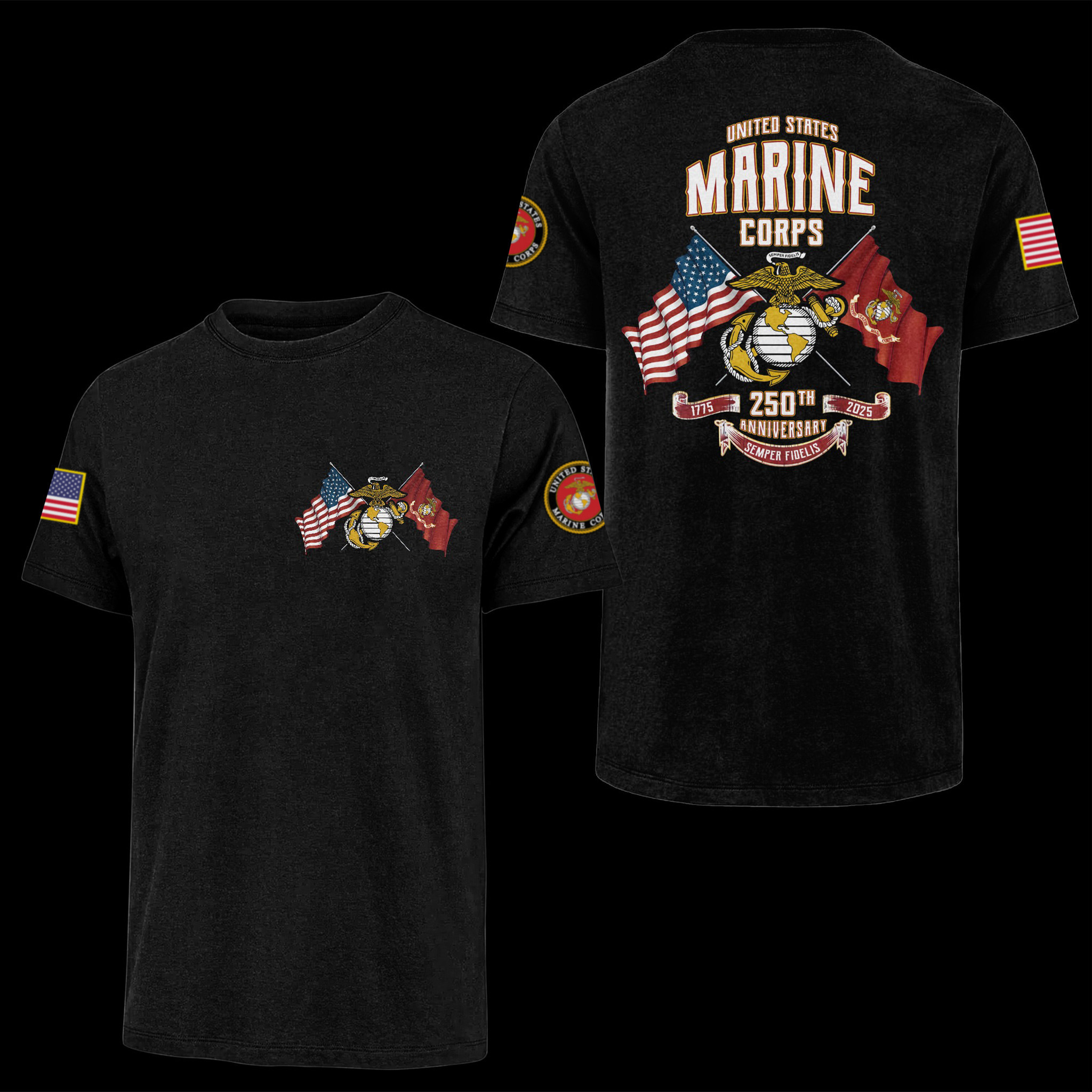 Premium USMC T-Shirt VPVC930061, 250th Anniversary Marine Corps Shirt, Gifts For Marine Veteran, Gifts On Father’s Day, Veterans Day