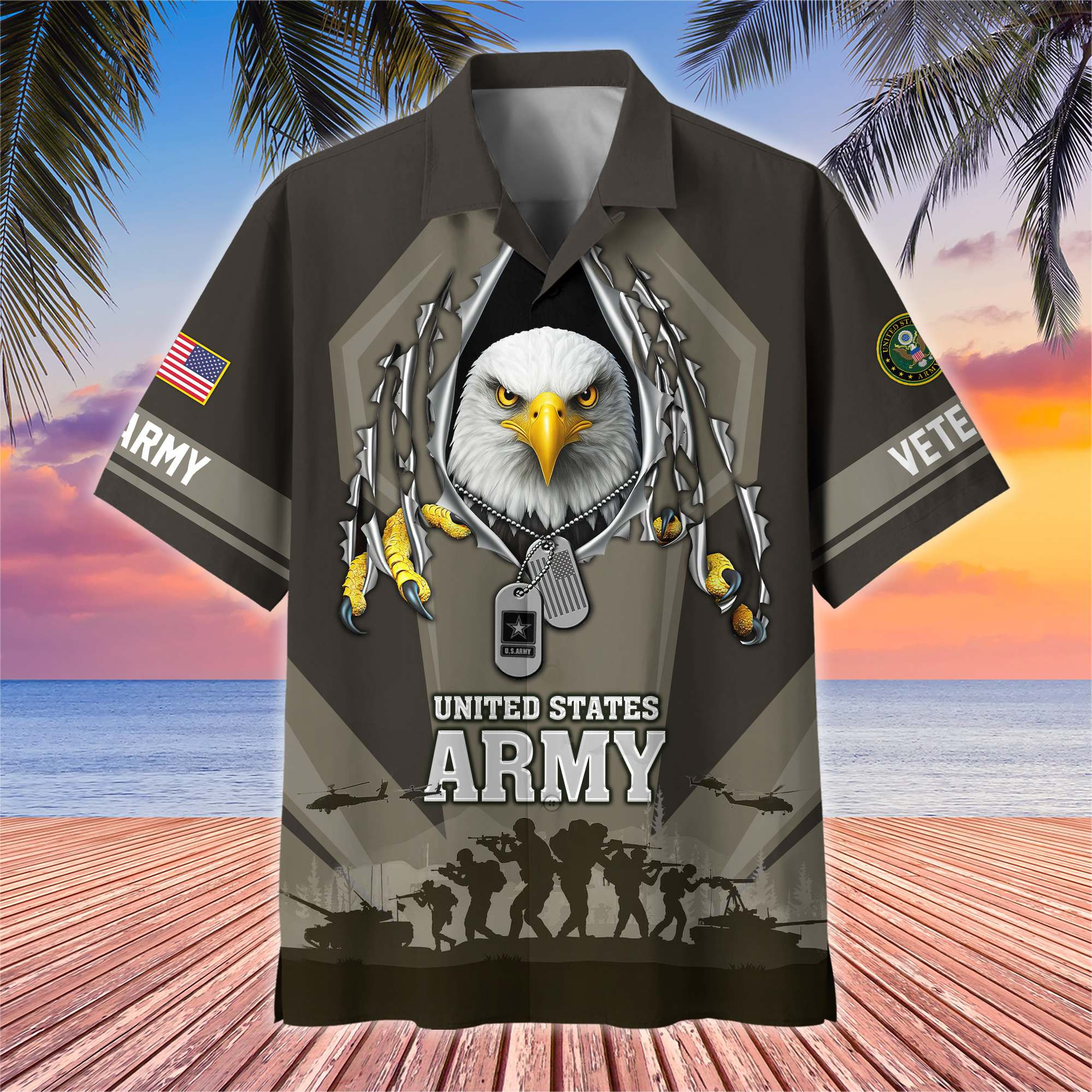 Premium US Veterans Hawaiian Shirt BPHN180711, Gifts For US Veterans, Gifts On Veterans Day