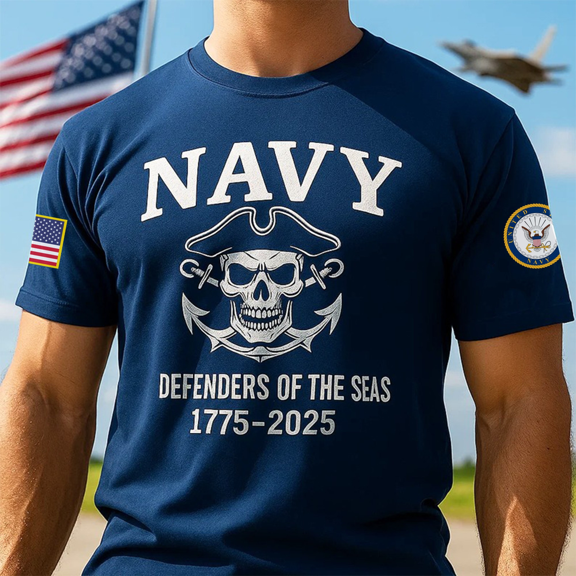 Premium US Navy T-Shirt VPVC930087, 250th Anniversary Navy Shirt, Gifts For Navy Veteran, Gifts On Father’s Day, Veterans Day