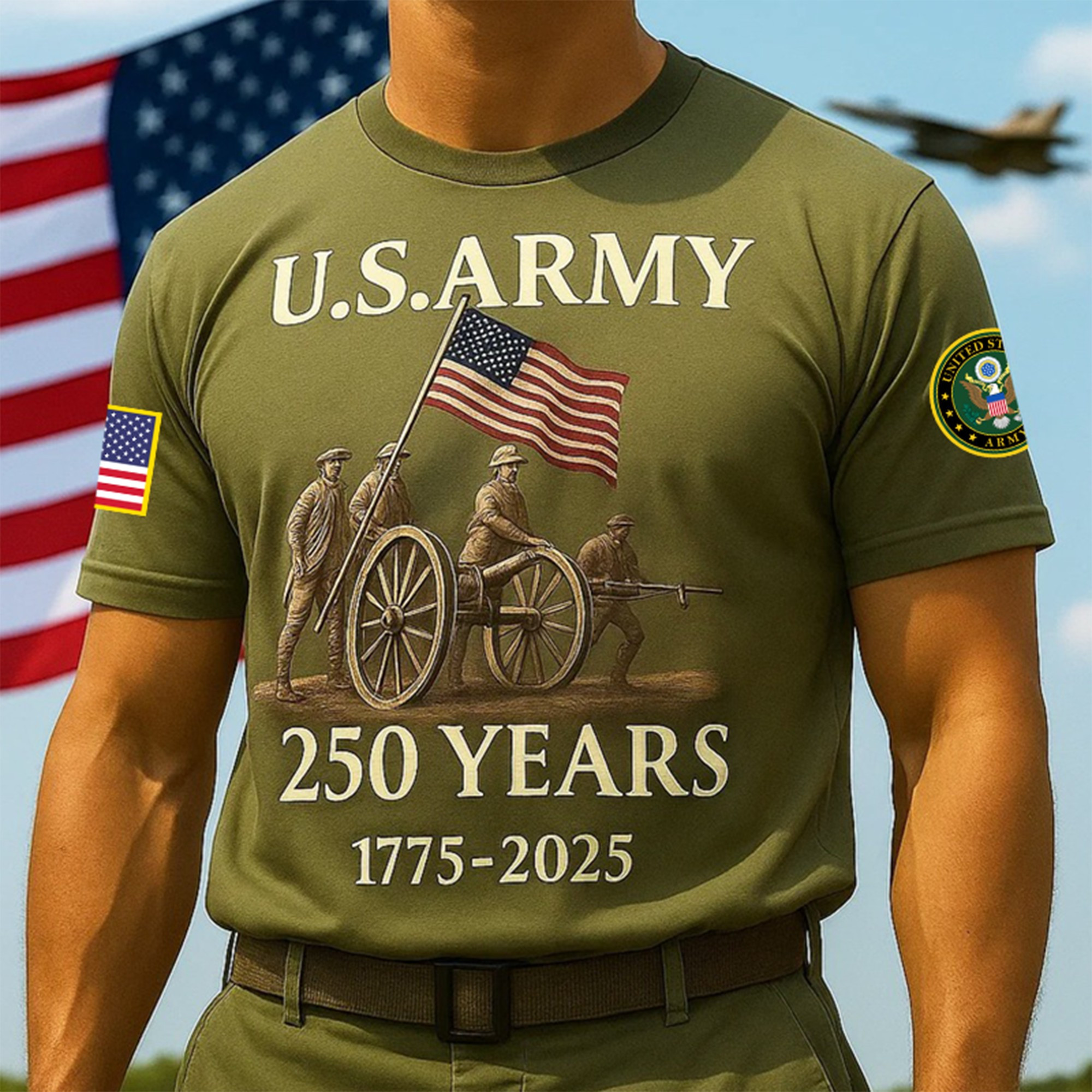 Premium 250th Anniversary Of The Army T-Shirt VPVC930088, Gifts For Army Veteran, Gifts On Father’s Day, Veterans Day