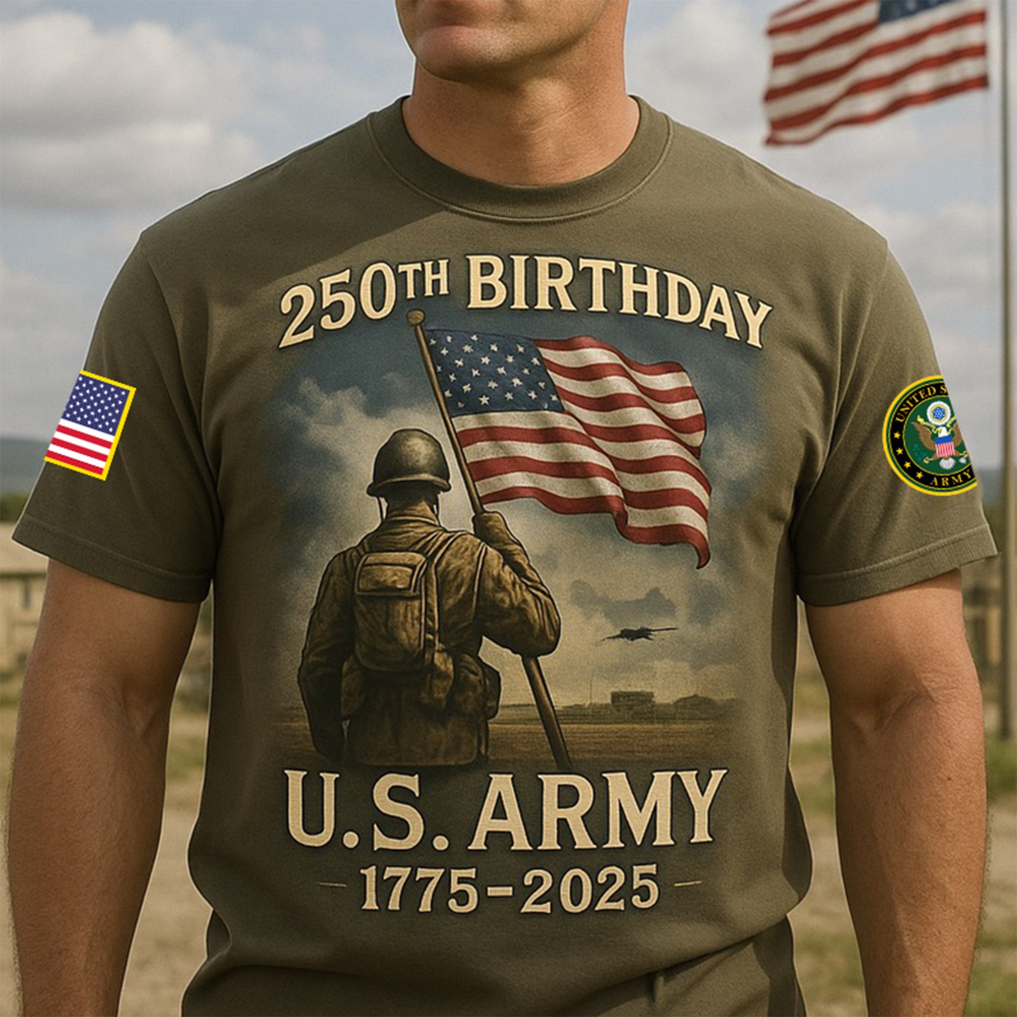 Premium 250th Anniversary Of The Army T-Shirt VPVC930101, Gifts For Army Veteran, Gifts On Father’s Day, Veterans Day