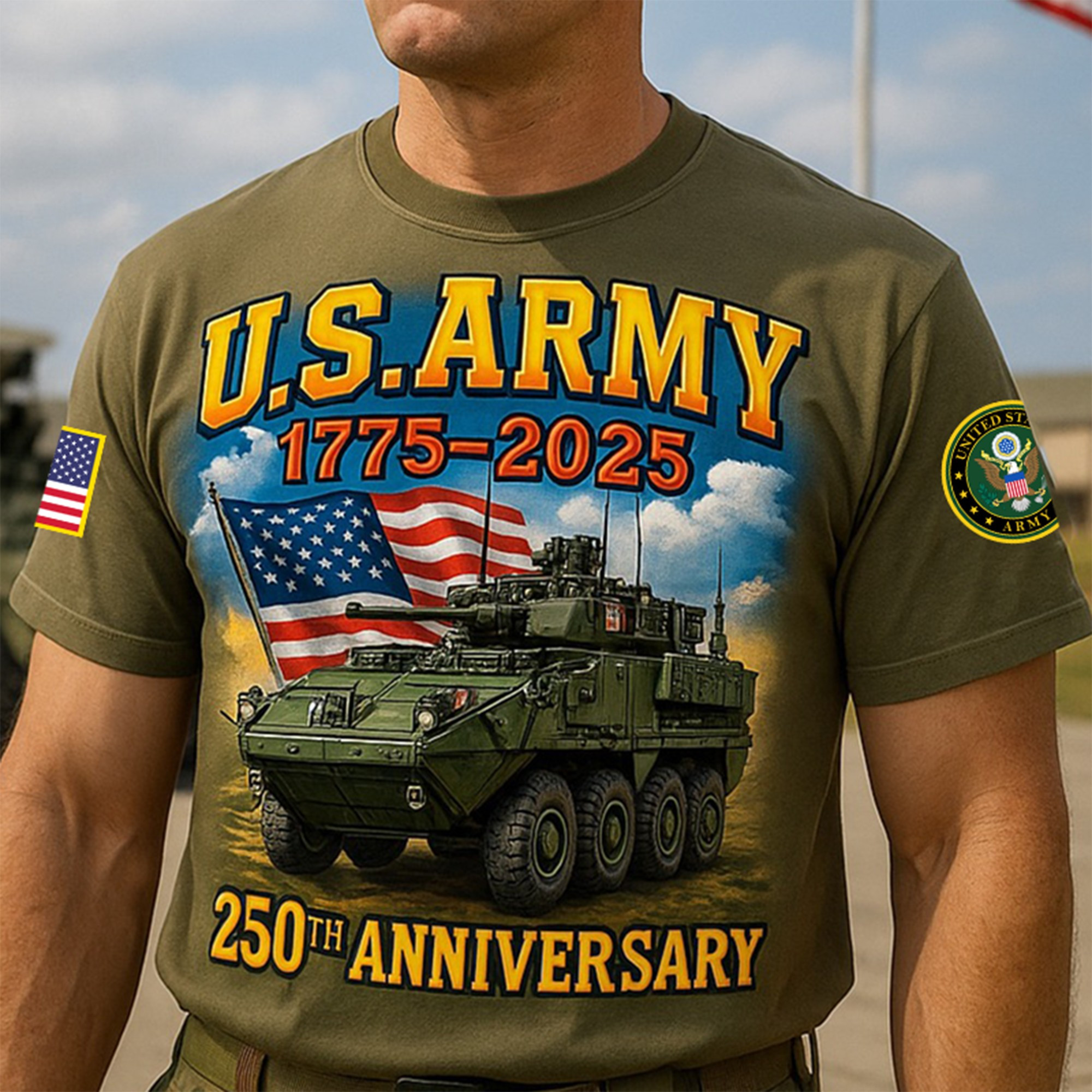 Premium 250th Anniversary Of The Army T-Shirt VPVC930104, Gifts For Army Veteran, Gifts On Father’s Day, Veterans Day