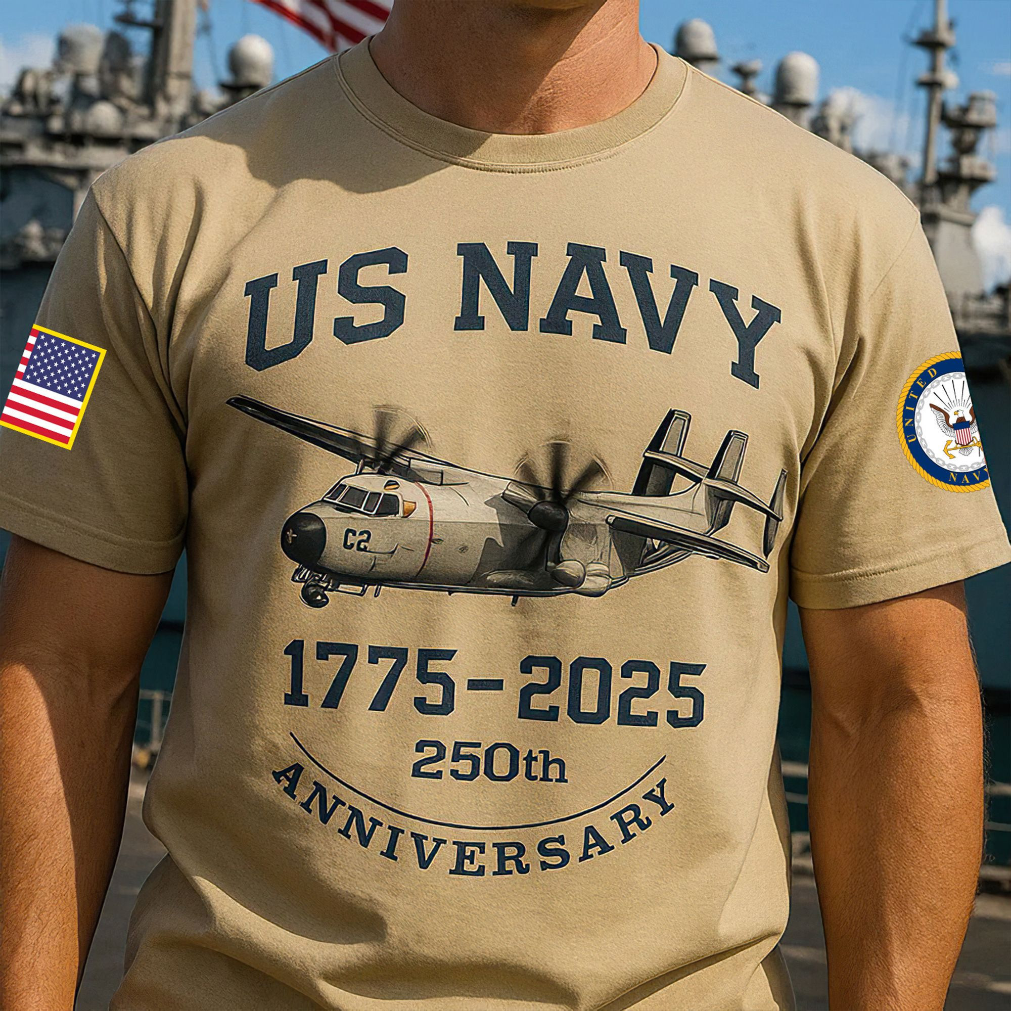 Premium US Navy T-Shirt VPVC930109, 250th Anniversary Navy Shirt, Gifts For Navy Veteran, Gifts On Father’s Day, Veterans Day