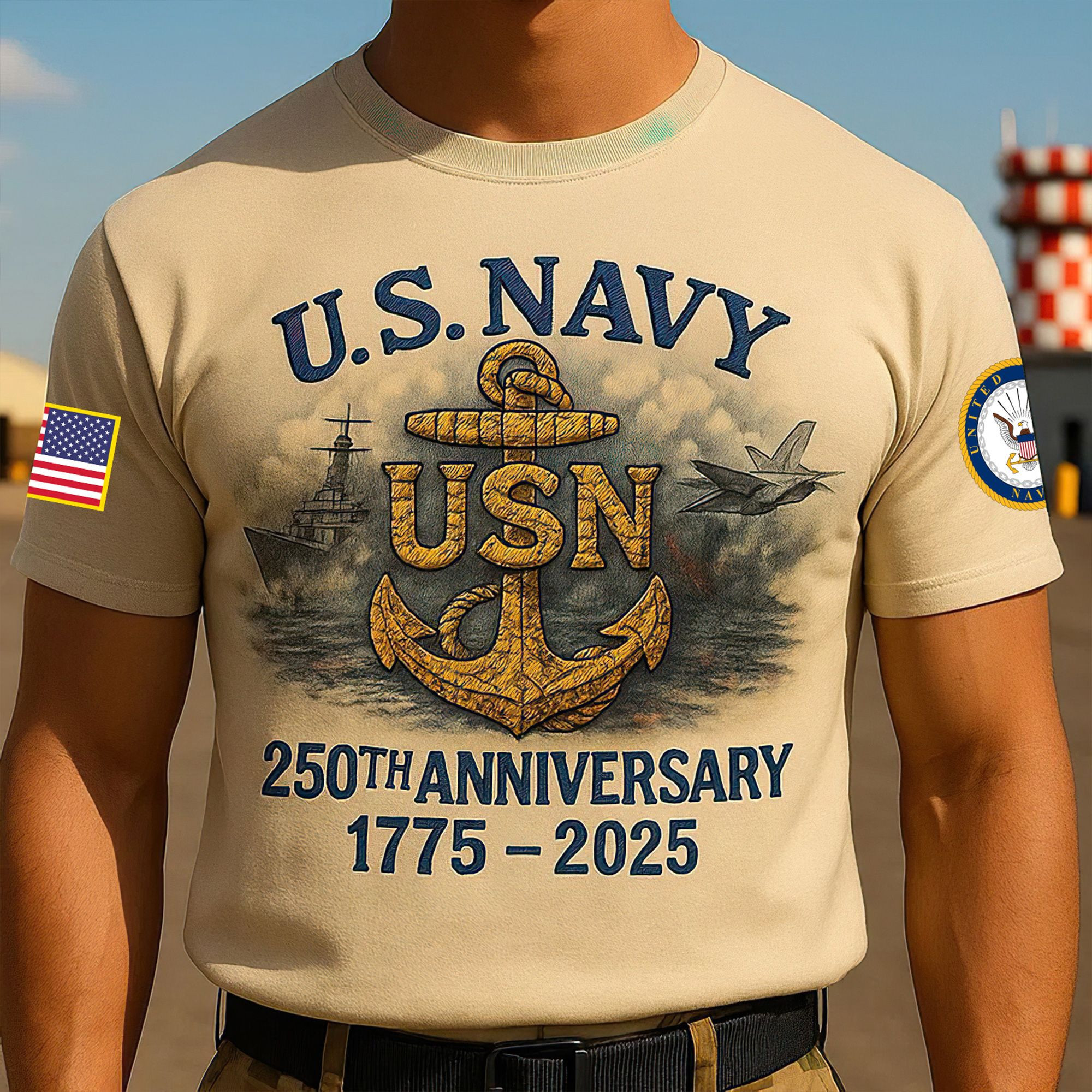 Premium US Navy T-Shirt VPVC930117, 250th Anniversary Navy Shirt, Gifts For Navy Veteran, Gifts On Father’s Day, Veterans Day