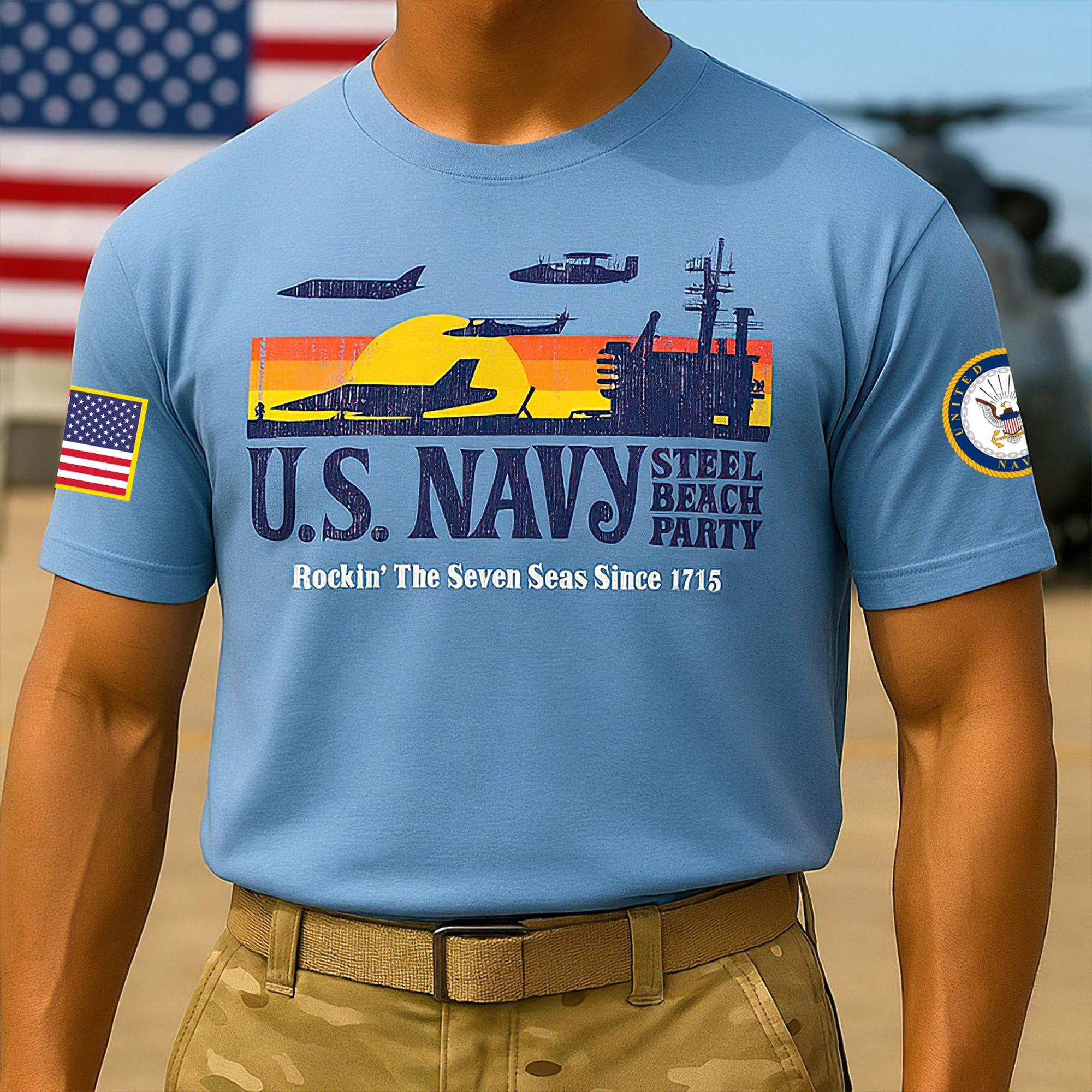 Premium US Navy T-Shirt VPVC930118, 250th Anniversary Navy Shirt, Gifts For Navy Veteran, Gifts On Father’s Day, Veterans Day