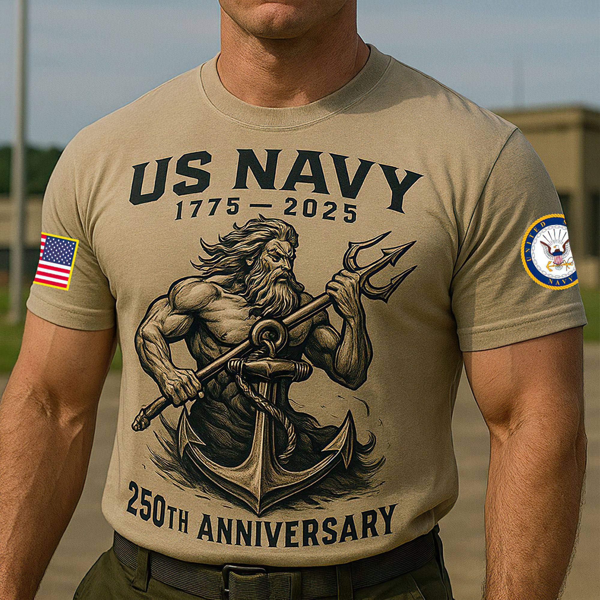 Premium US Navy T-Shirt VPVC930121, 250th Anniversary Navy Shirt, Gifts For Navy Veteran, Gifts On Father’s Day, Veterans Day