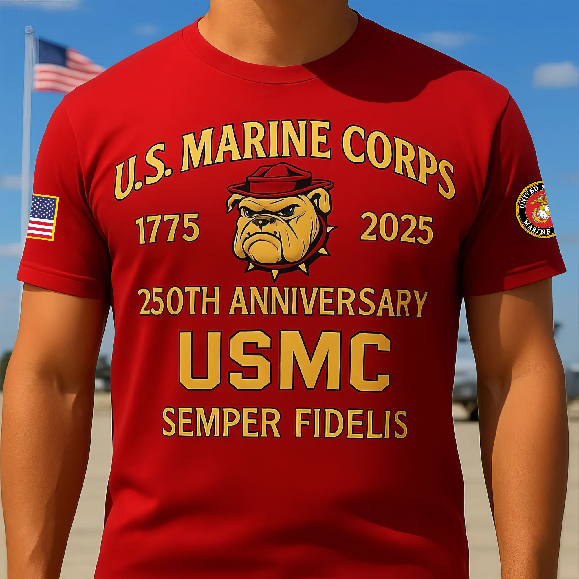 Premium USMC T-Shirt VPVC930125, 250th Anniversary Marine Corps Shirt, Gifts For Marine Veteran, Gifts On Father’s Day, Veterans Day