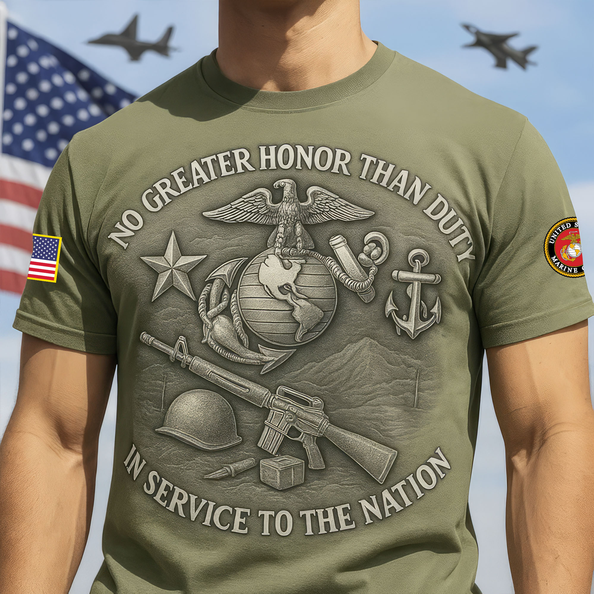Premium USMC T-Shirt VPVC930126, 250th Anniversary Marine Corps Shirt, Gifts For Marine Veteran, Gifts On Father’s Day, Veterans Day