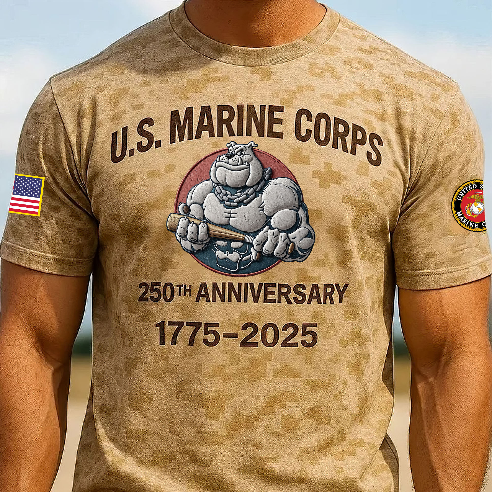 Premium USMC T-Shirt VPVC930127, 250th Anniversary Marine Corps Shirt, Gifts For Marine Veteran, Gifts On Father’s Day, Veterans Day