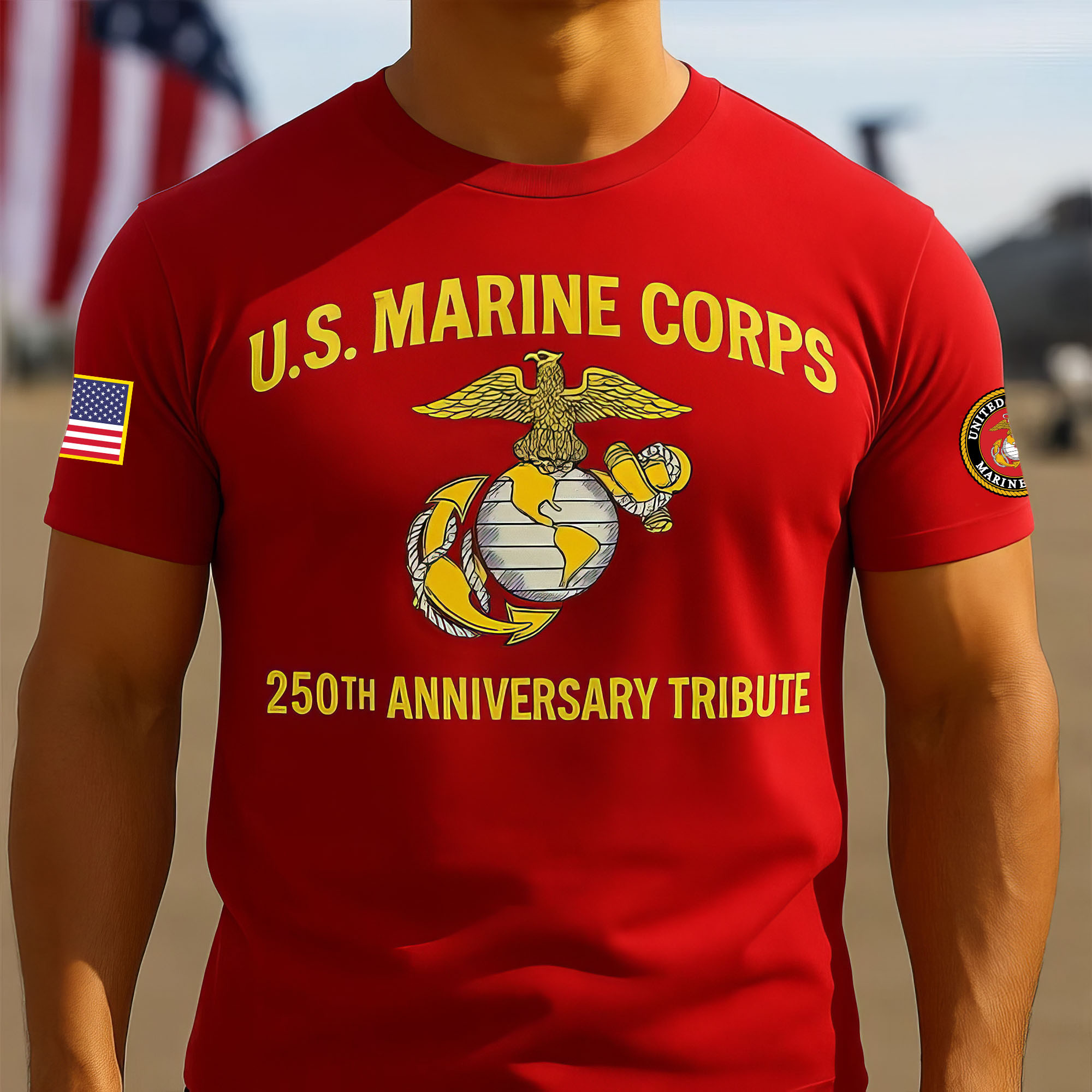 Premium USMC T-Shirt VPVC930131, 250th Anniversary Marine Corps Shirt, Gifts For Marine Veteran, Gifts On Father’s Day, Veterans Day