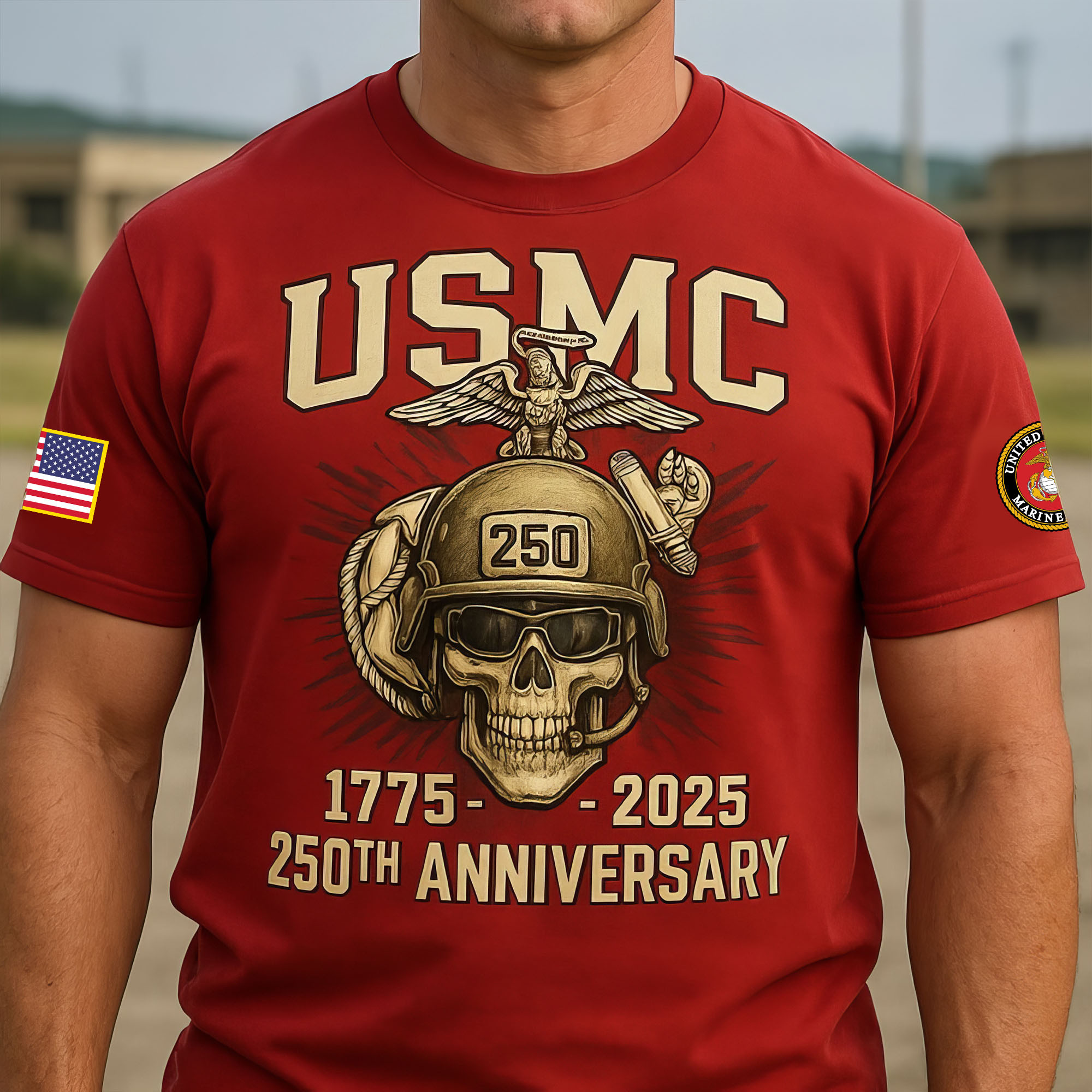 Premium USMC T-Shirt VPVC930136, 250th Anniversary Marine Corps Shirt, Gifts For Marine Veteran, Gifts On Father’s Day, Veterans Day