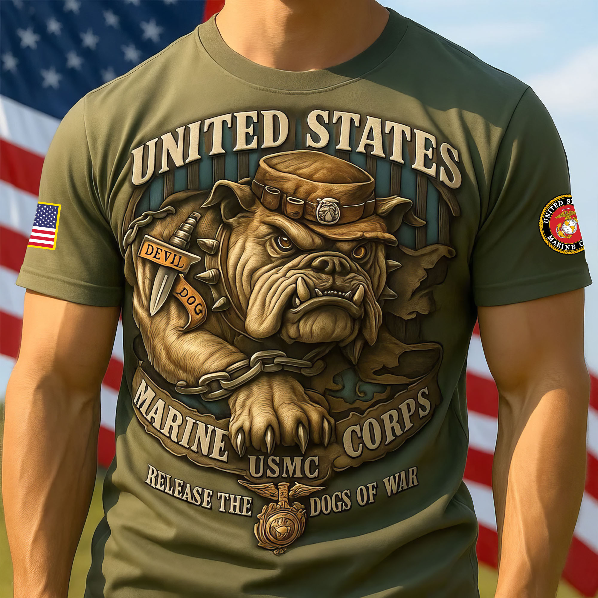 Premium USMC T-Shirt VPVC930137, 250th Anniversary Marine Corps Shirt, Gifts For Marine Veteran, Gifts On Father’s Day, Veterans Day