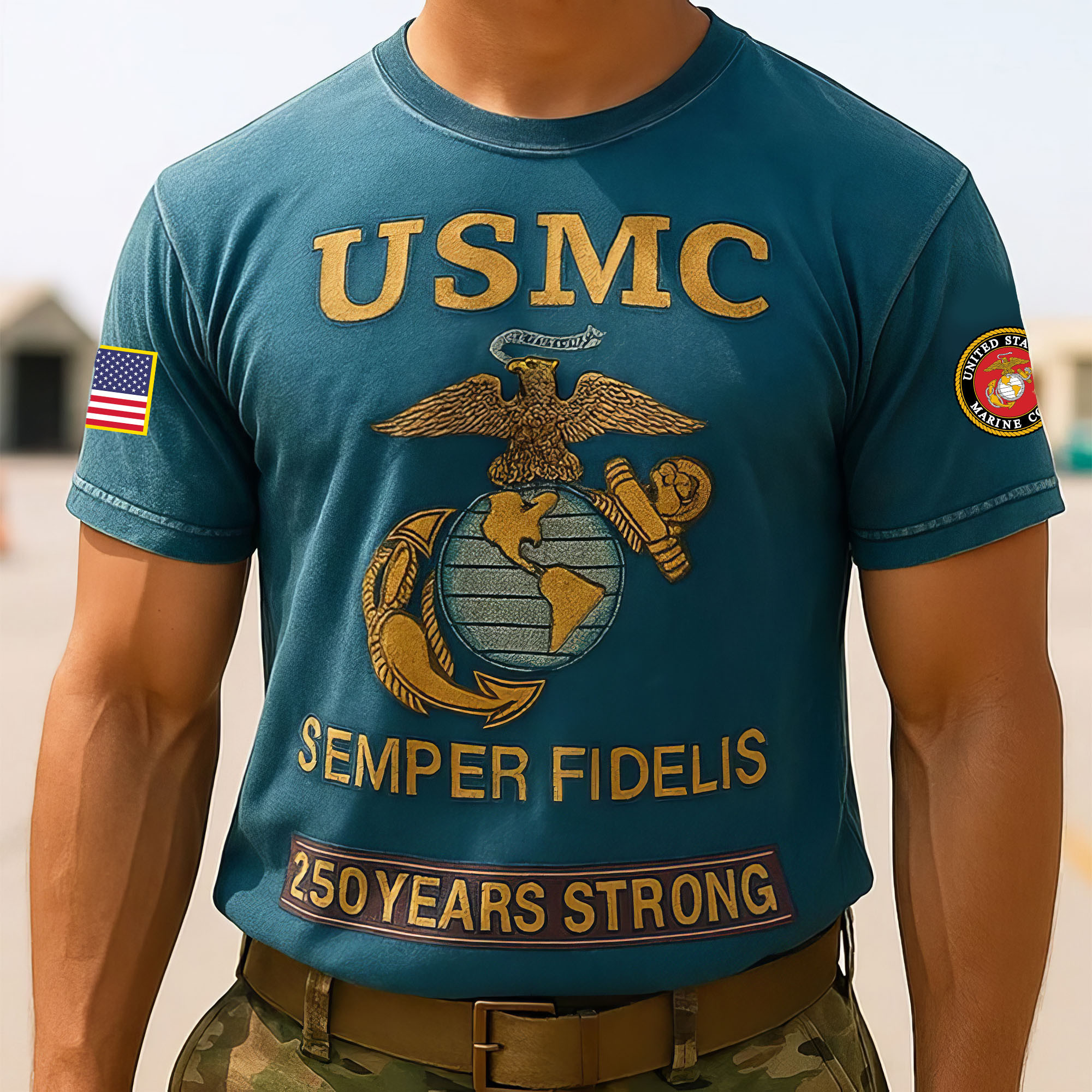 Premium USMC T-Shirt VPVC930138, 250th Anniversary Marine Corps Shirt, Gifts For Marine Veteran, Gifts On Father’s Day, Veterans Day