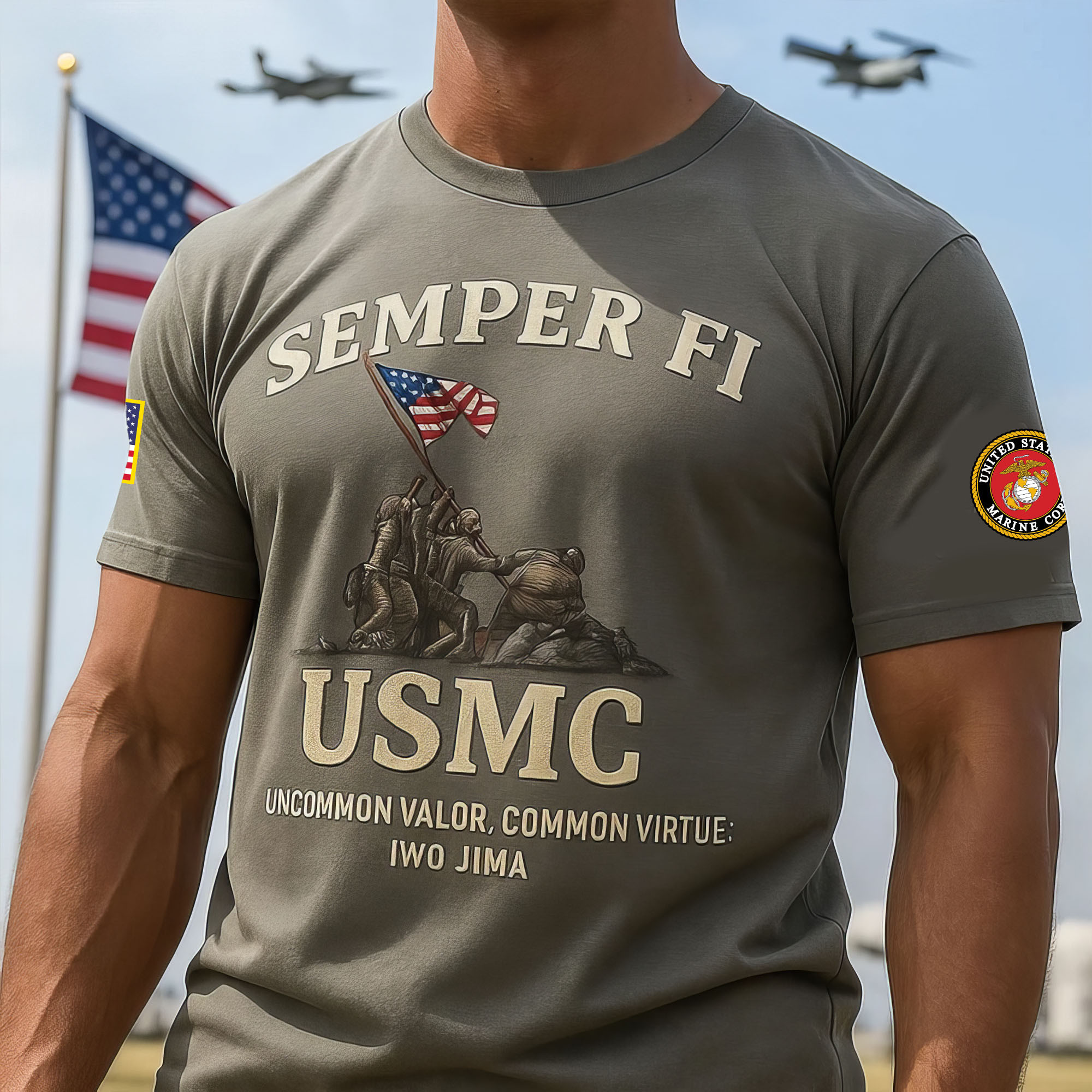 Premium USMC T-Shirt VPVC930140, 250th Anniversary Marine Corps Shirt, Gifts For Marine Veteran, Gifts On Father’s Day, Veterans Day