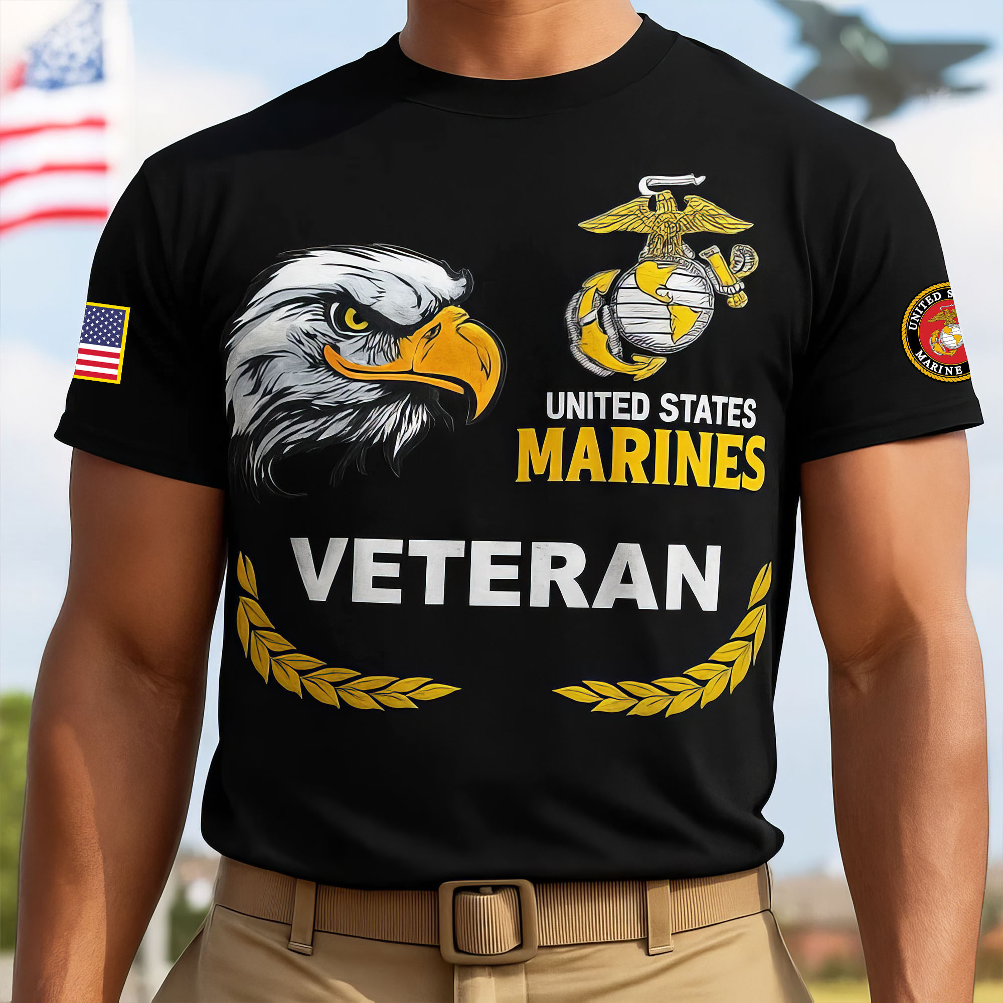 Premium USMC T-Shirt VPVC930141, 250th Anniversary Marine Corps Shirt, Gifts For Marine Veteran, Gifts On Father’s Day, Veterans Day