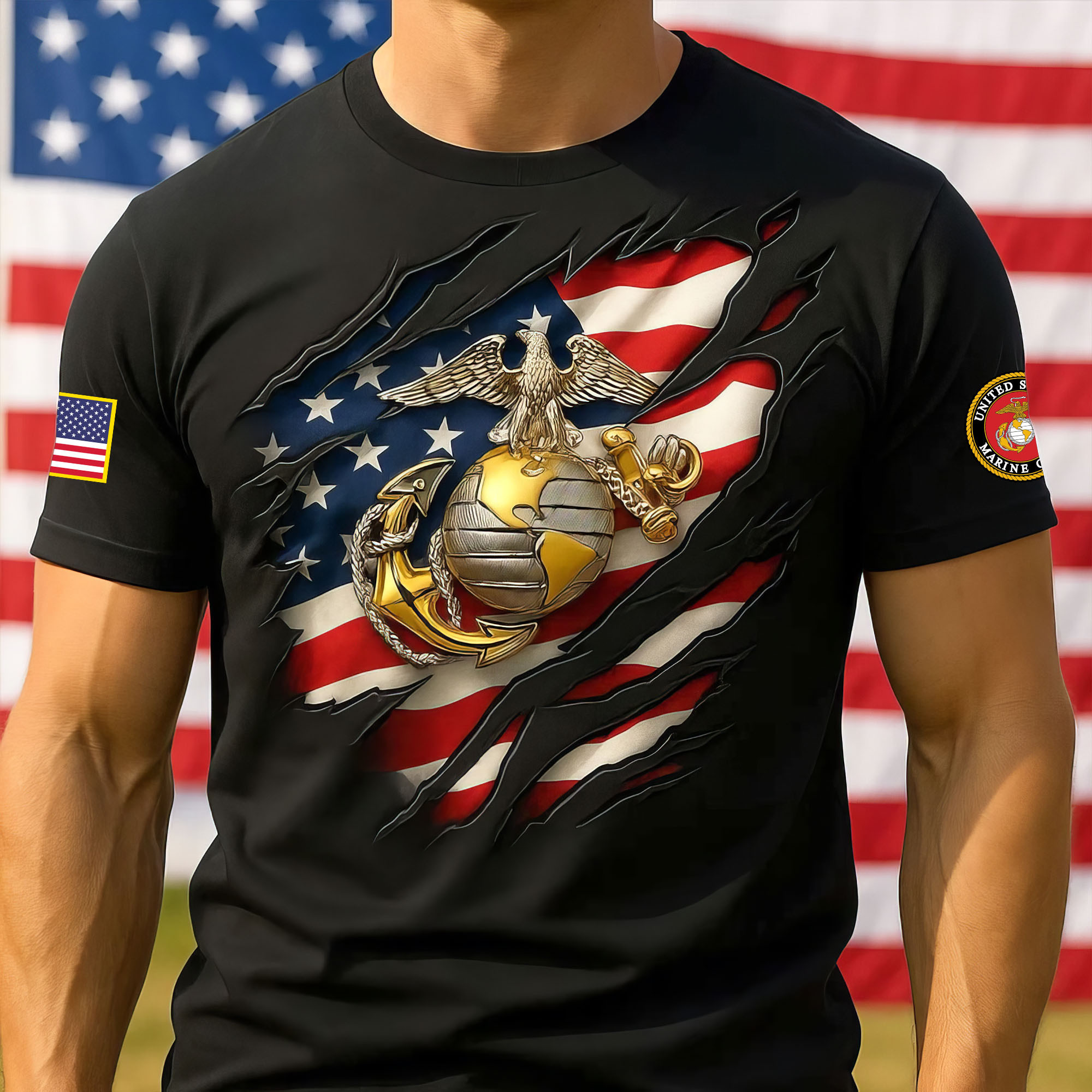 Premium USMC T-Shirt VPVC930143, 250th Anniversary Marine Corps Shirt, Gifts For Marine Veteran, Gifts On Father’s Day, Veterans Day