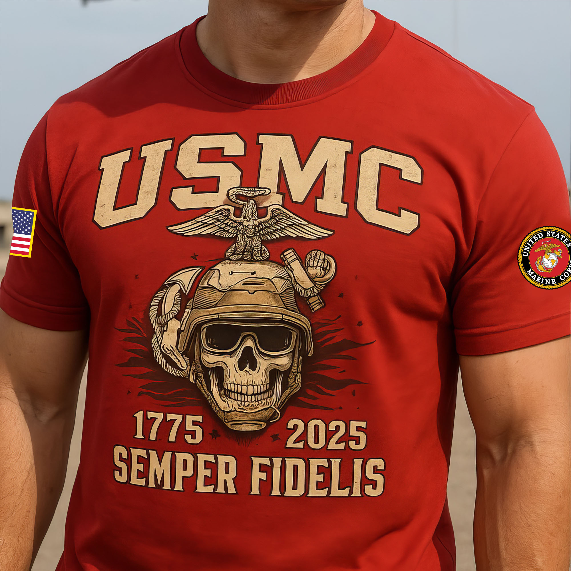 Premium USMC T-Shirt VPVC930146, 250th Anniversary Marine Corps Shirt, Gifts For Marine Veteran, Gifts On Father’s Day, Veterans Day
