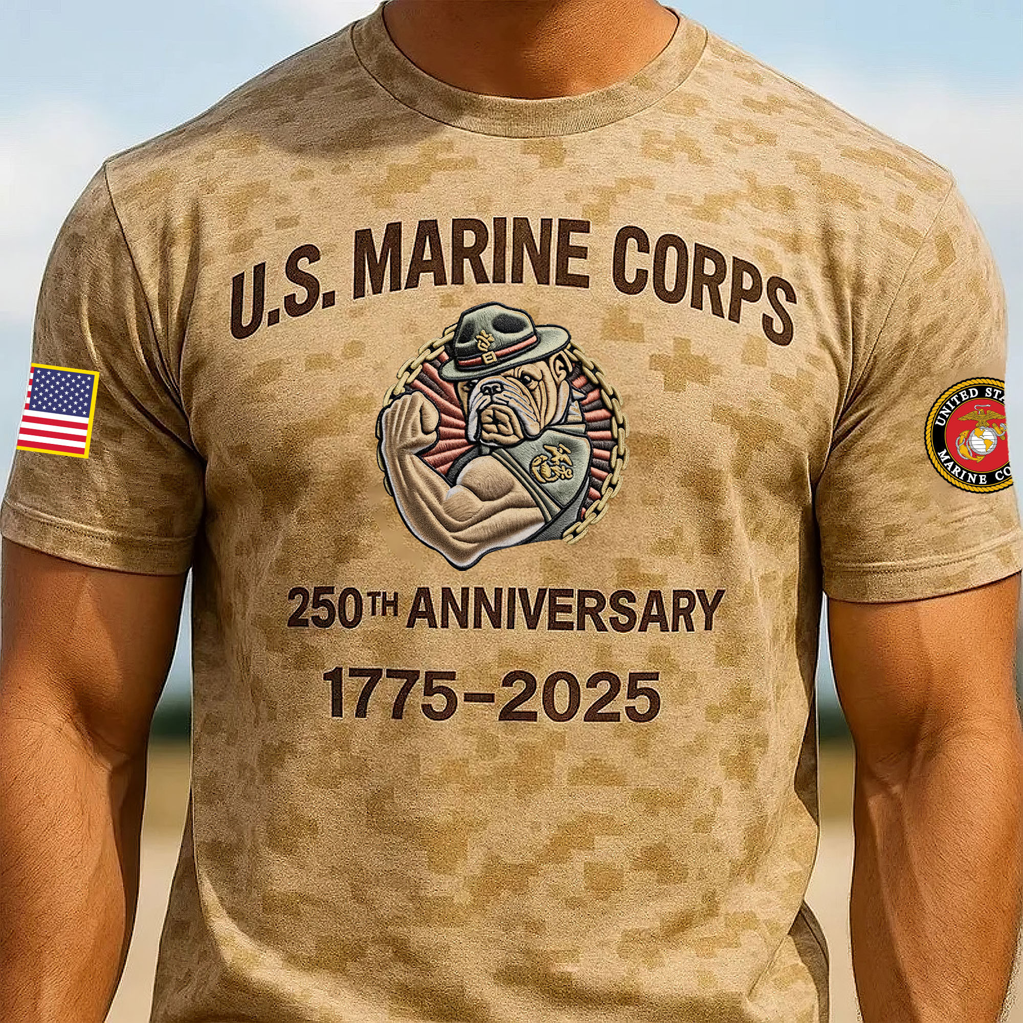 Premium USMC T-Shirt VPVC930152, 250th Anniversary Marine Corps Shirt, Gifts For Marine Veteran, Gifts On Father’s Day, Veterans Day