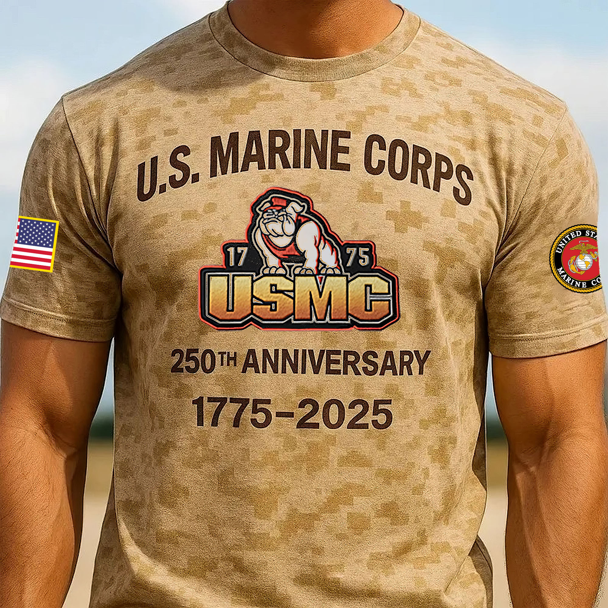 Premium USMC T-Shirt VPVC930153, 250th Anniversary Marine Corps Shirt, Gifts For Marine Veteran, Gifts On Father’s Day, Veterans Day