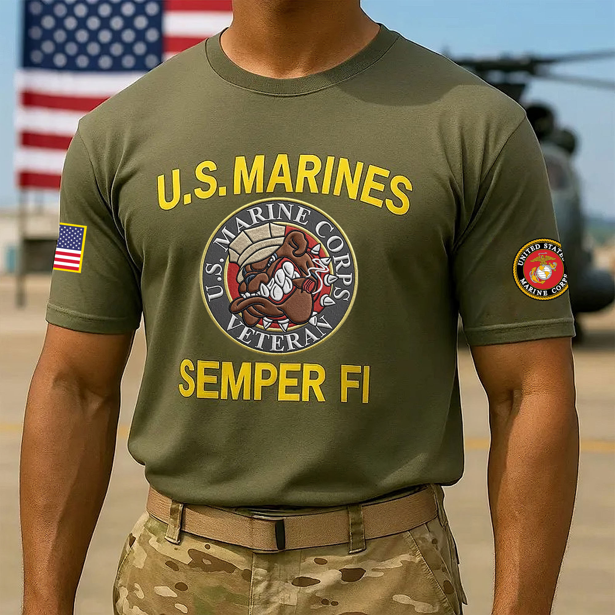 Premium USMC T-Shirt VPVC930155, 250th Anniversary Marine Corps Shirt, Gifts For Marine Veteran, Gifts On Father’s Day, Veterans Day