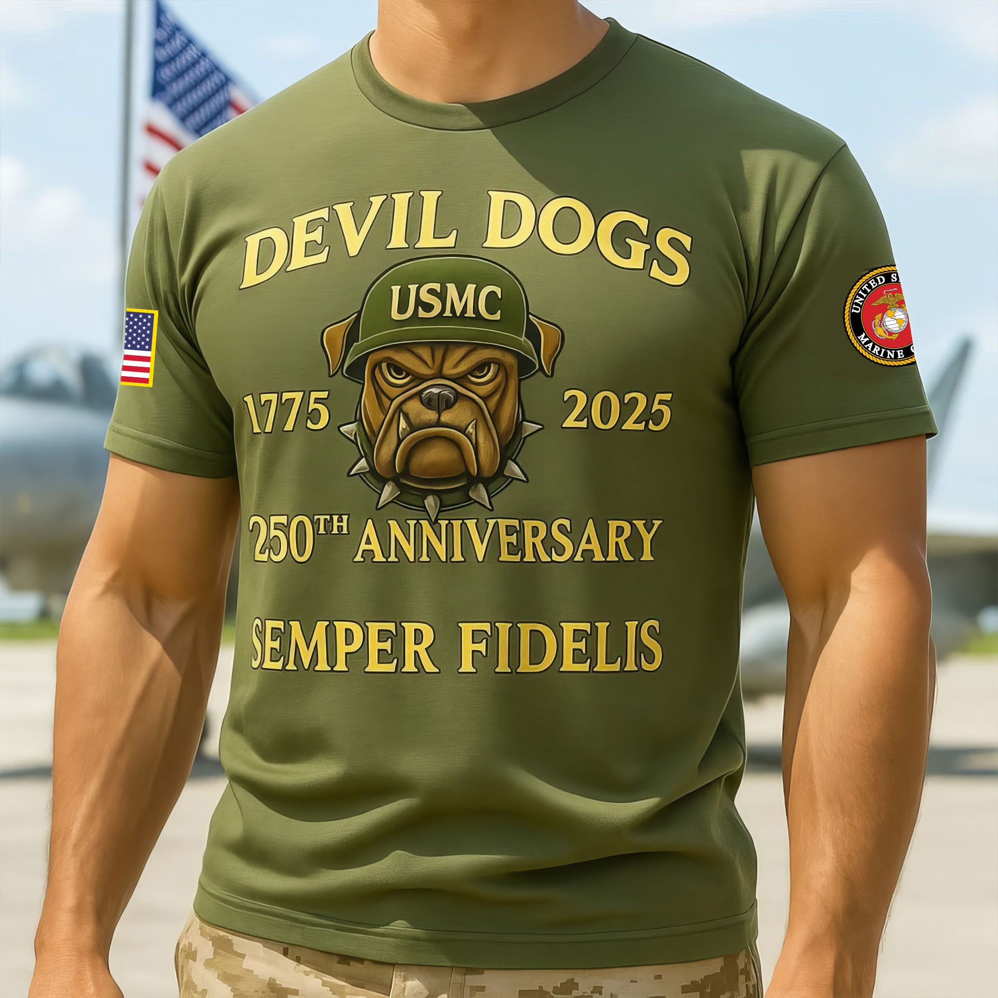 Premium USMC T-Shirt VPVC930156, 250th Anniversary Marine Corps Shirt, Gifts For Marine Veteran, Gifts On Father’s Day, Veterans Day