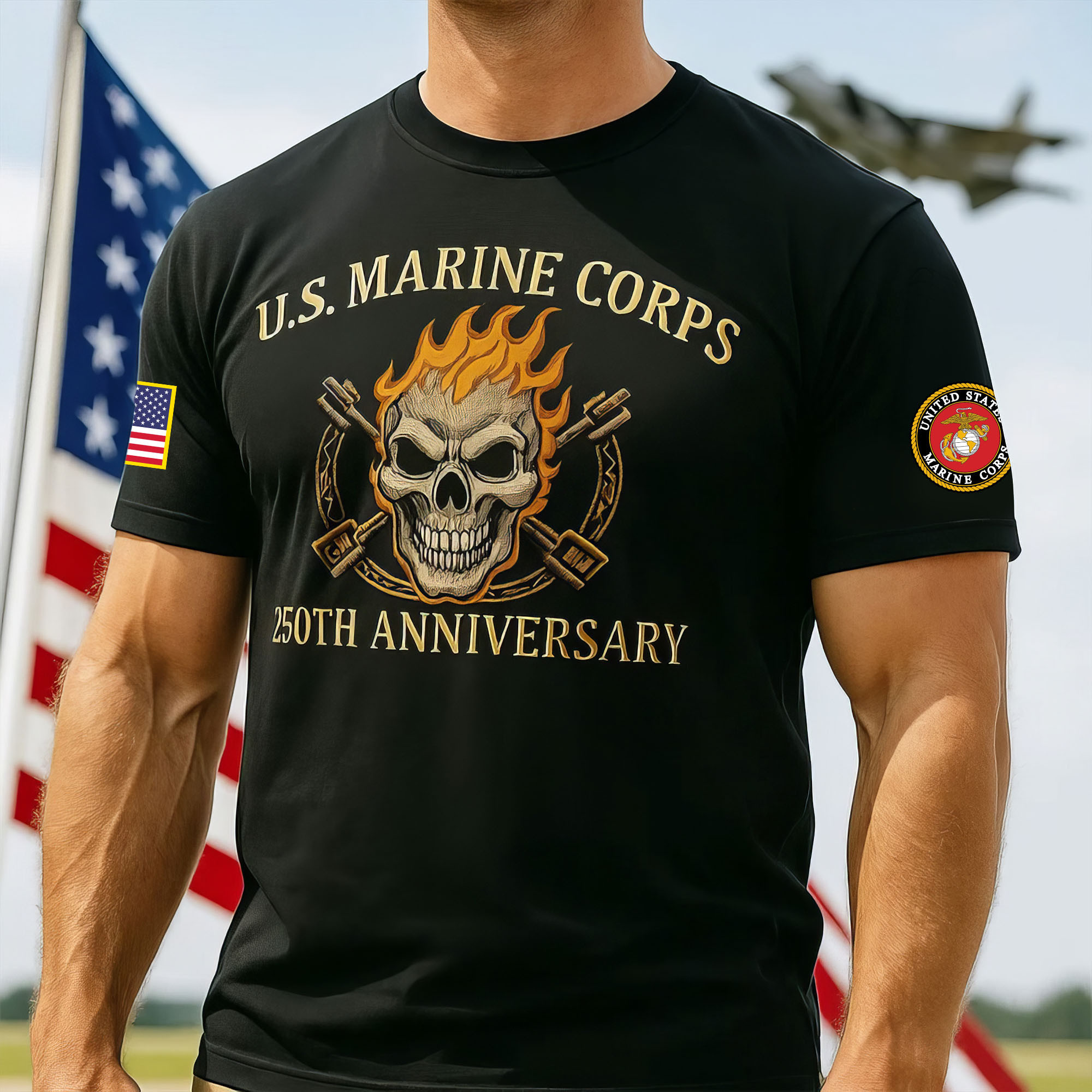 Premium USMC T-Shirt VPVC930160, 250th Anniversary Marine Corps Shirt, Gifts For Marine Veteran, Gifts On Father’s Day, Veterans Day
