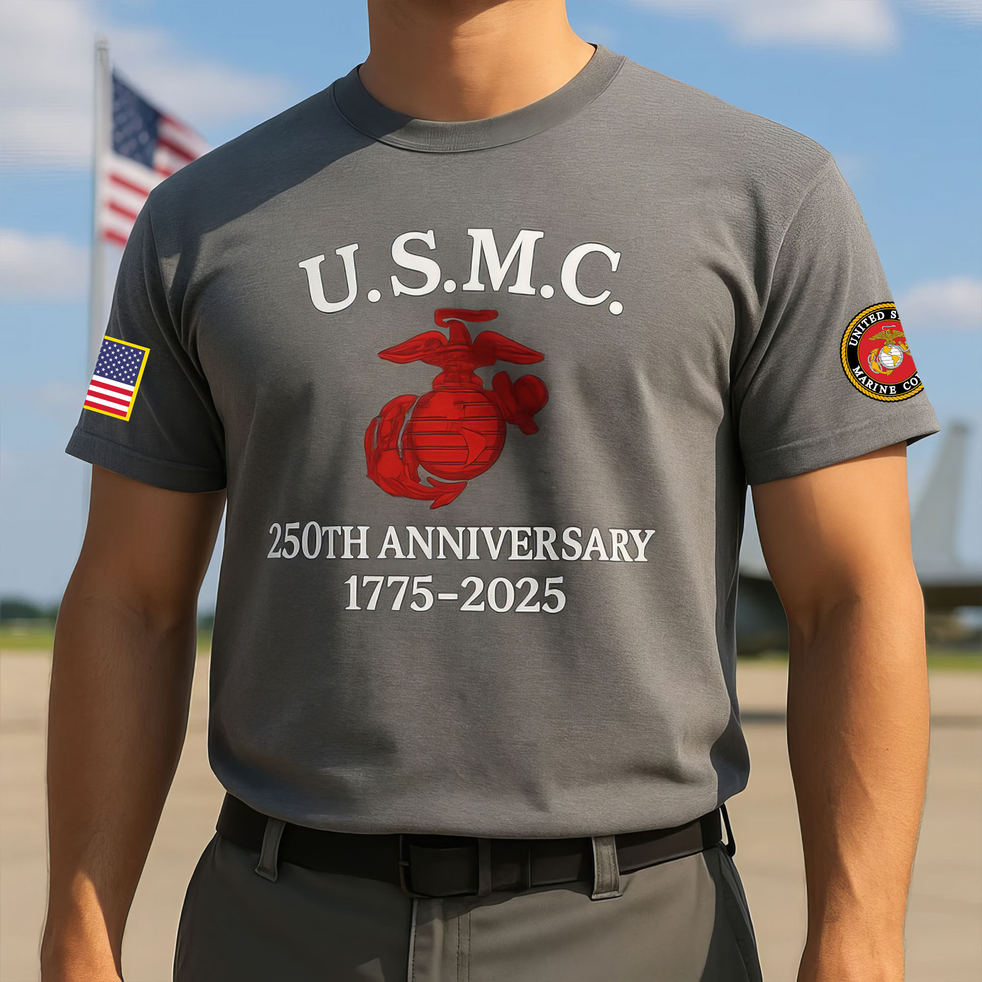 Premium USMC T-Shirt VPVC930165, 250th Anniversary Marine Corps Shirt, Gifts For Marine Veteran, Gifts On Father’s Day, Veterans Day