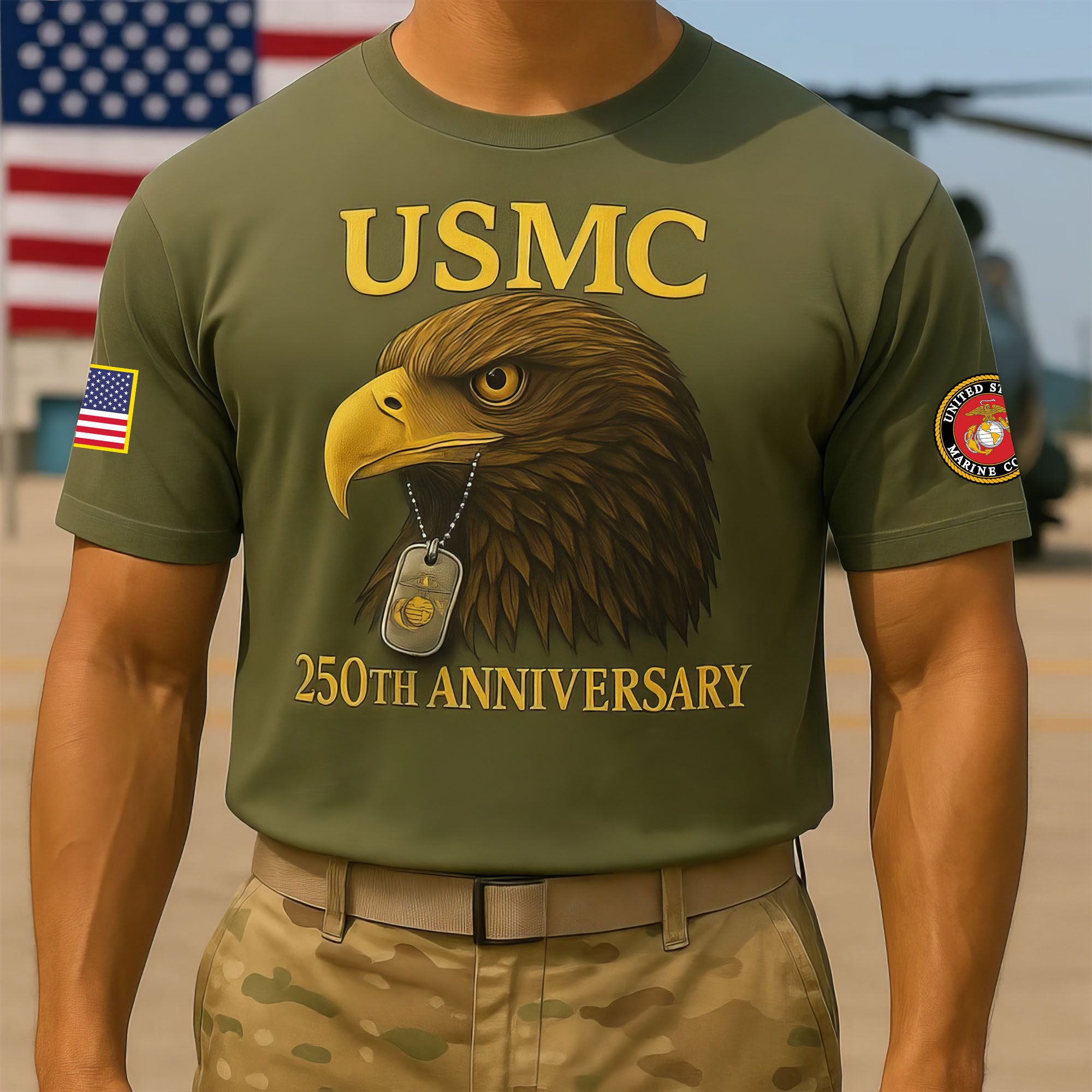 Premium USMC T-Shirt VPVC930168, 250th Anniversary Marine Corps Shirt, Gifts For Marine Veteran, Gifts On Father’s Day, Veterans Day