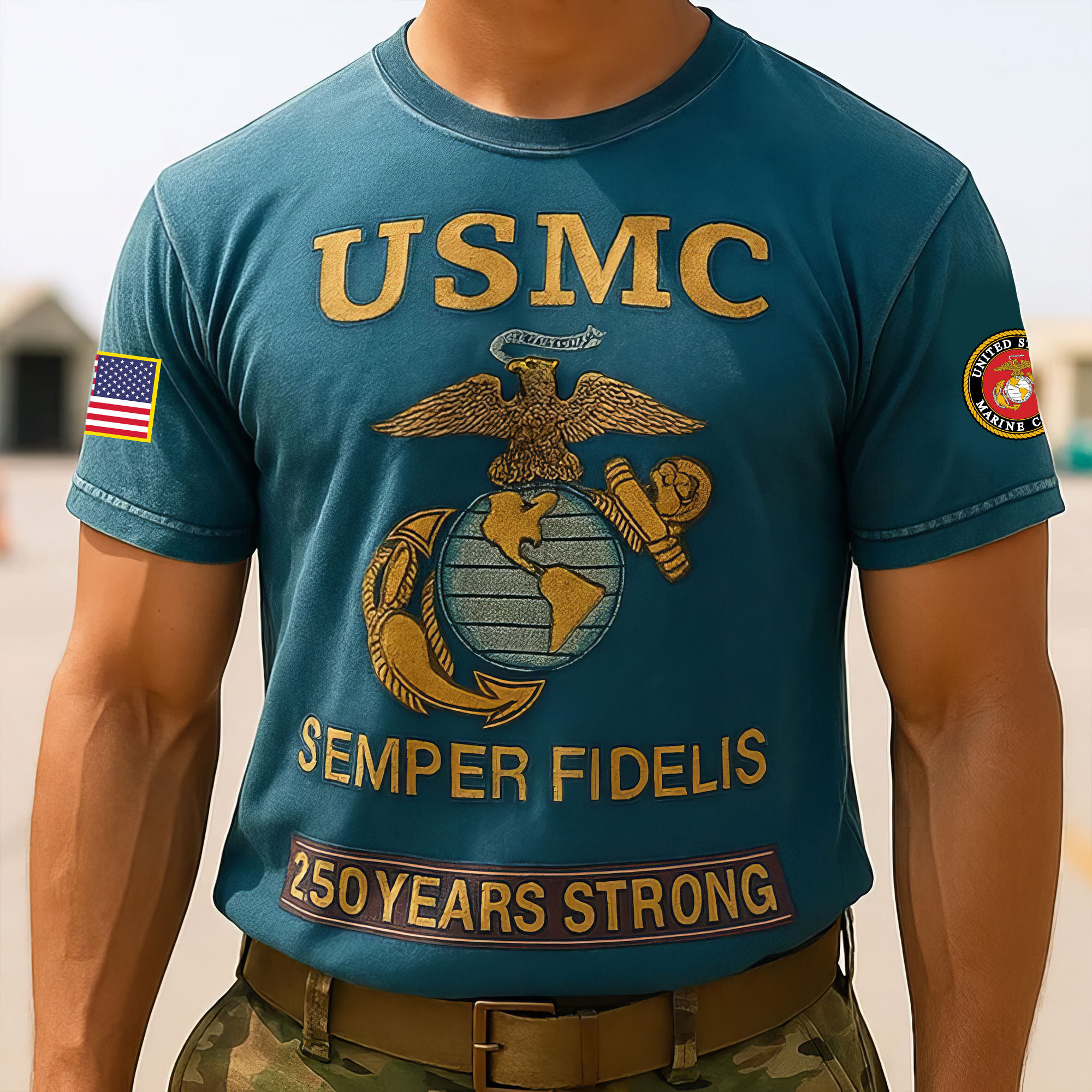Premium USMC T-Shirt VPVC930169, 250th Anniversary Marine Corps Shirt, Gifts For Marine Veteran, Gifts On Father’s Day, Veterans Day
