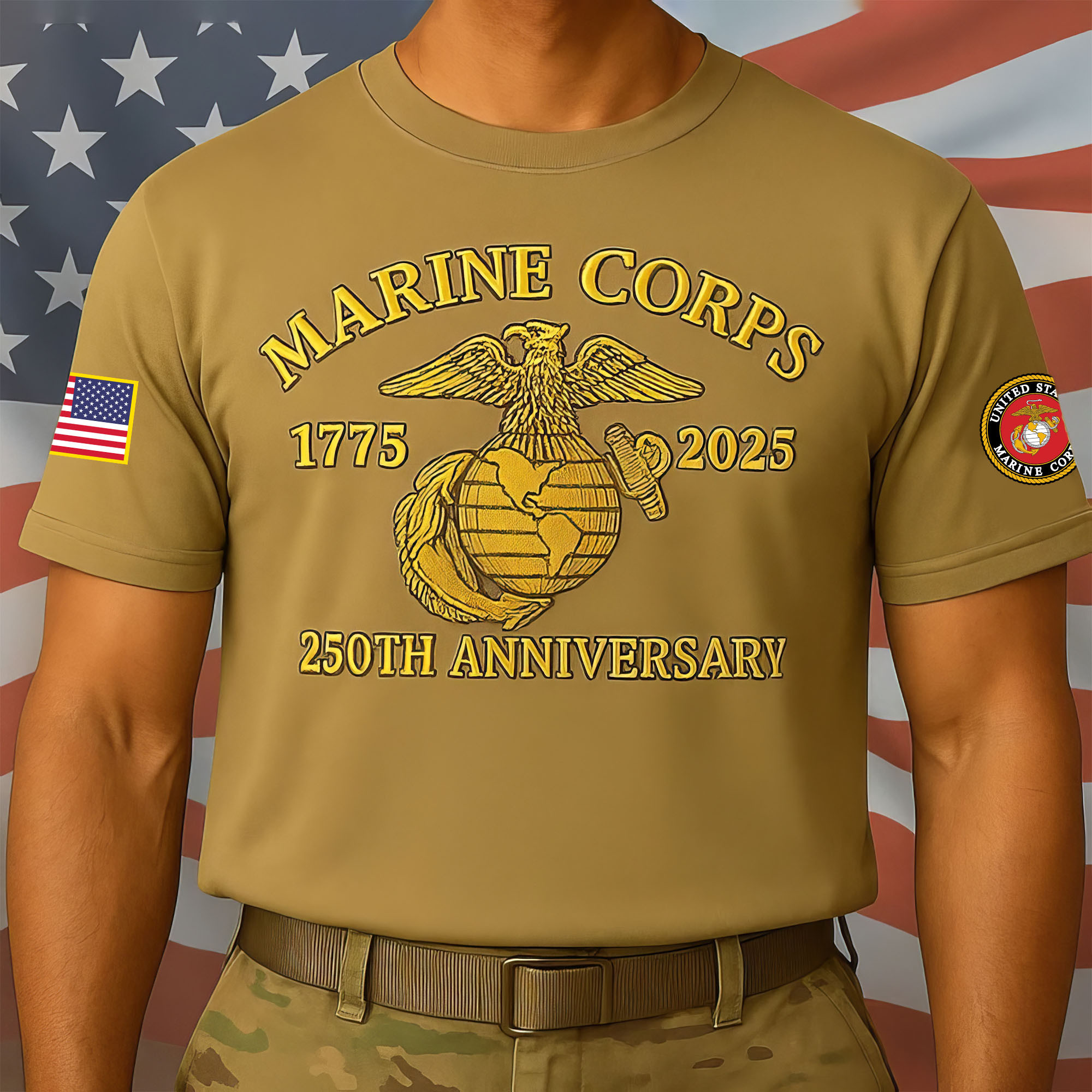 Premium USMC T-Shirt VPVC930171, 250th Anniversary Marine Corps Shirt, Gifts For Marine Veteran, Gifts On Father’s Day, Veterans Day