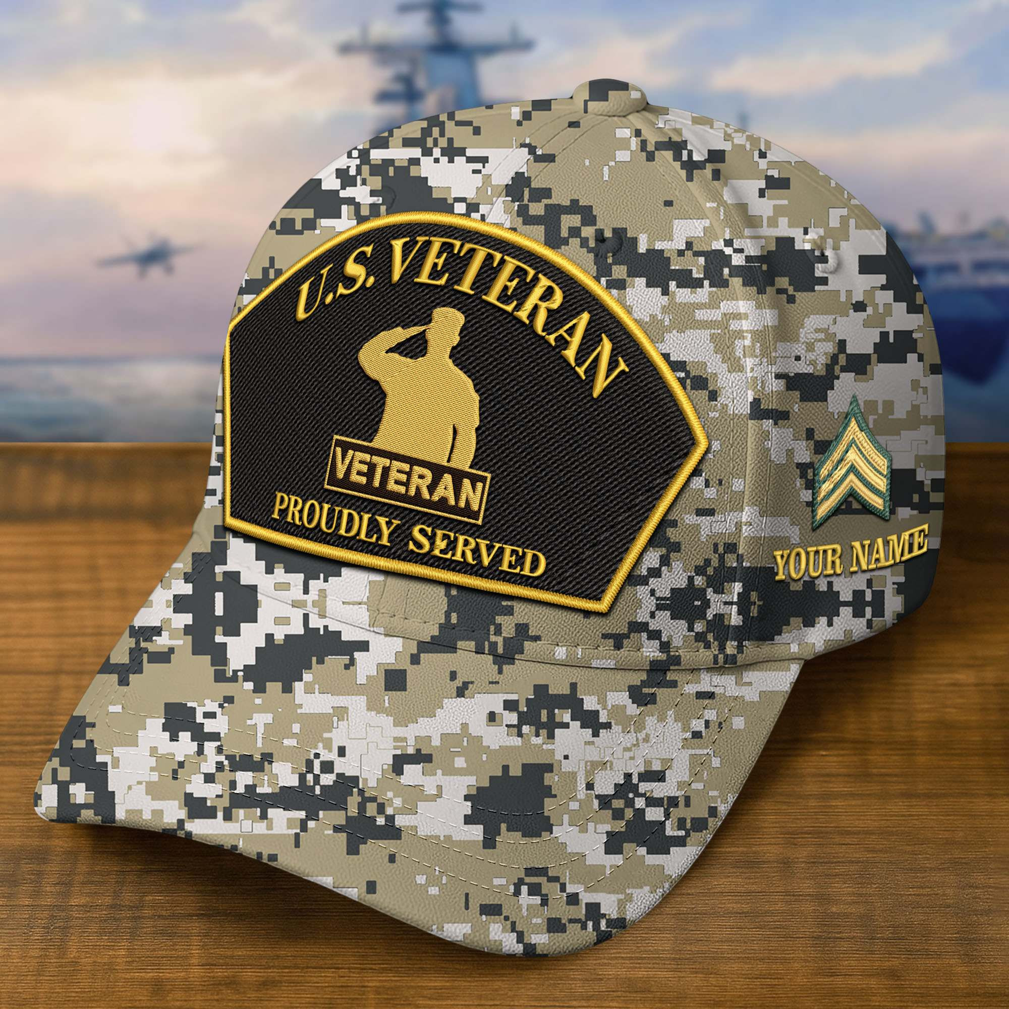 Premium Custom US Veteran Embroidered Hat VPVC309010, Gifts For US Veteran, Gifts On Father’s Day, Veterans Day