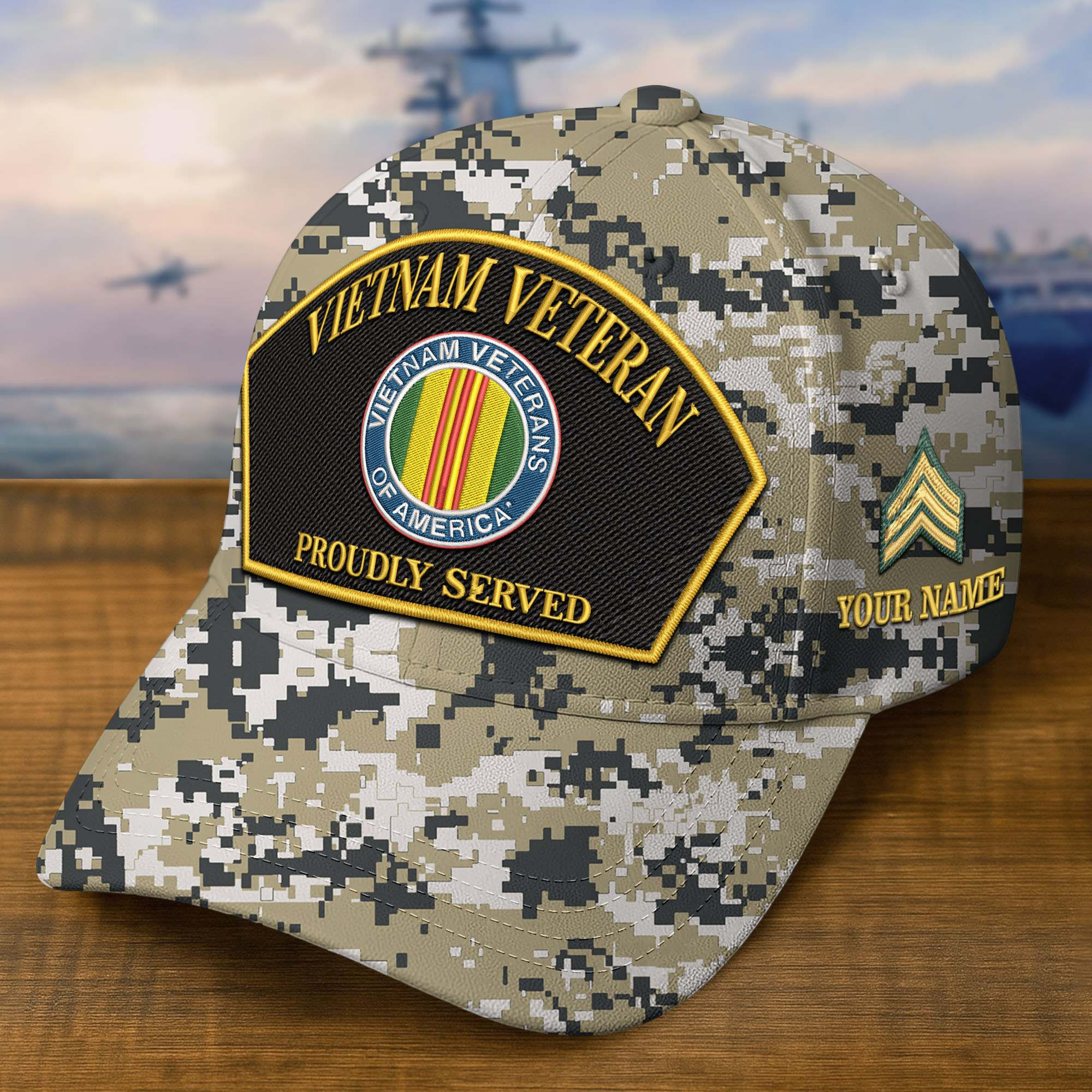Premium Custom Vietnam Veteran Embroidered Hat VPVC309011, Gifts For Vietnam Veteran, Gifts On Father’s Day, Veterans Day