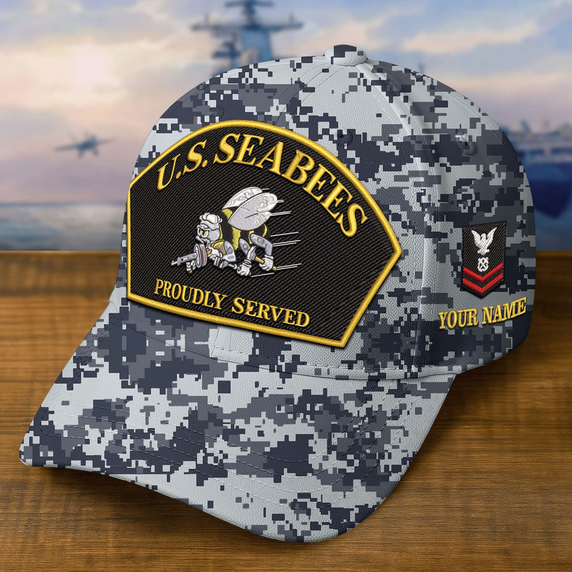 Premium Custom US Seabees Embroidered Hat VPVC309013, Gifts For Seabees Veteran, Gifts On Father’s Day, Veterans Day