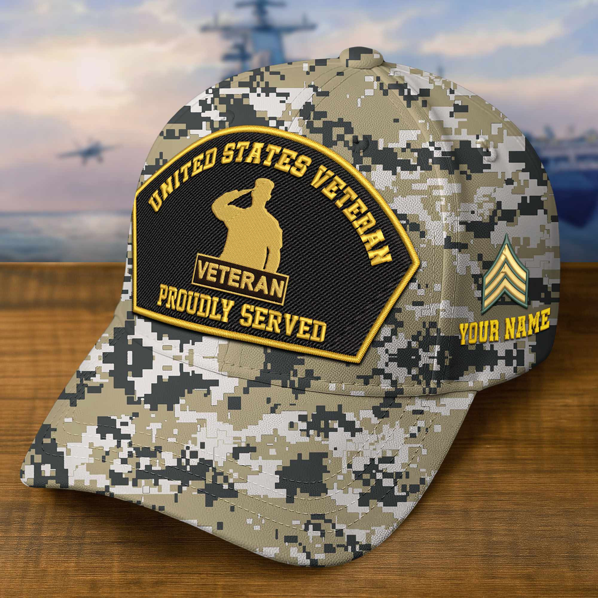 Premium Custom US Veteran Embroidered Hat VPVC309110, Gifts For US Veteran, Gifts On Father’s Day, Veterans Day