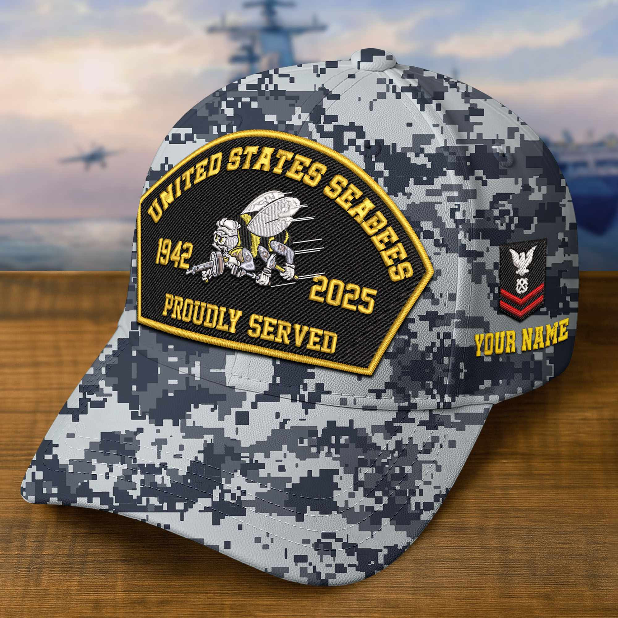 Premium Custom US Seabees Embroidered Hat VPVC309113, Gifts For Seabees Veteran, Gifts On Father’s Day, Veterans Day