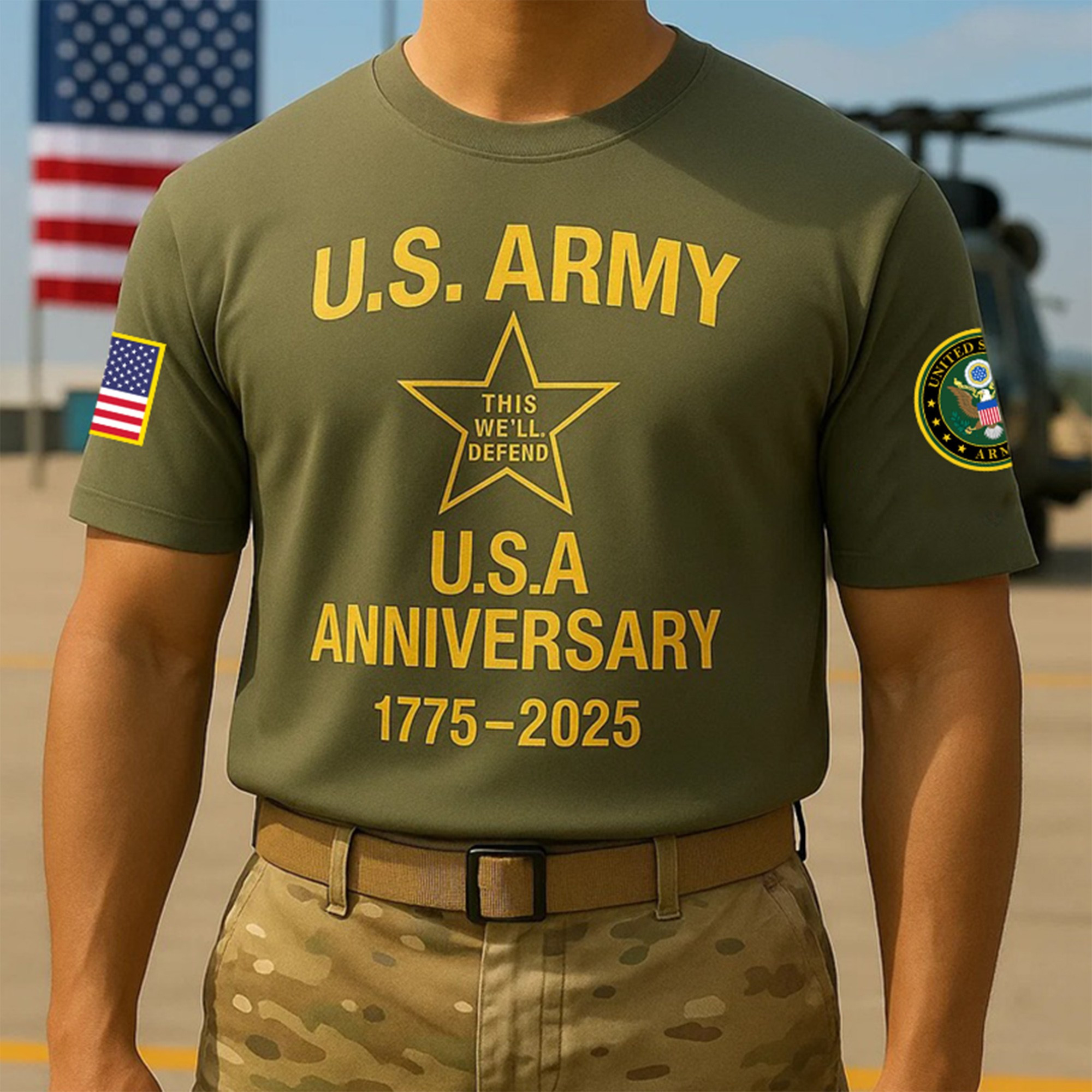 Premium 250th Anniversary Of The Army T-Shirt VPVC930174, Gifts For Army Veteran, Gifts On Father’s Day, Veterans Day