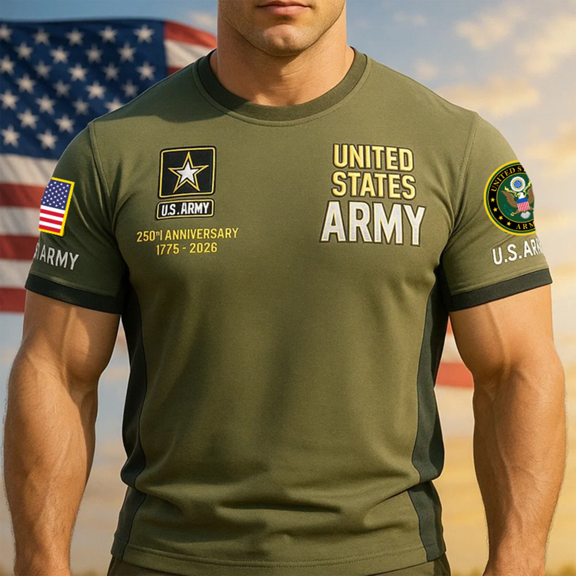 Premium 250th Anniversary Of The Army T-Shirt VPVC930190, Gifts For Army Veteran, Gifts On Father’s Day, Veterans Day
