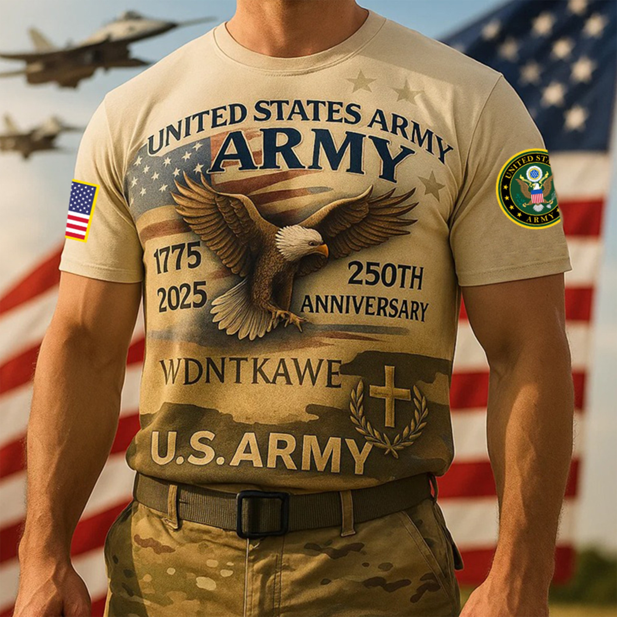 Premium 250th Anniversary Of The Army T-Shirt VPVC930193, Gifts For Army Veteran, Gifts On Father’s Day, Veterans Day