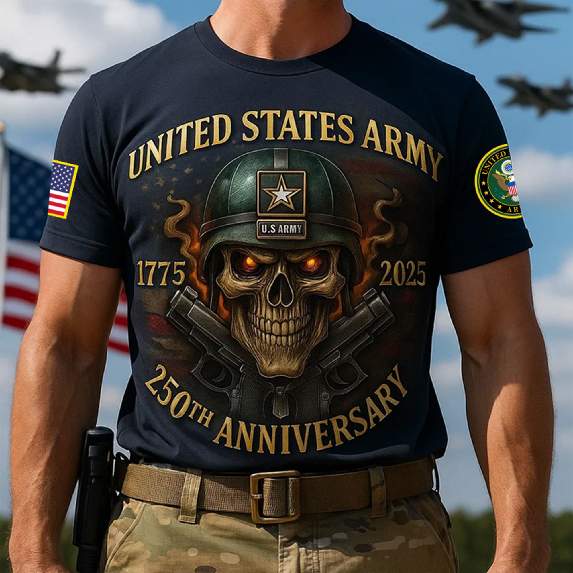 Premium 250th Anniversary Of The Army T-Shirt VPVC930194, Gifts For Army Veteran, Gifts On Father’s Day, Veterans Day