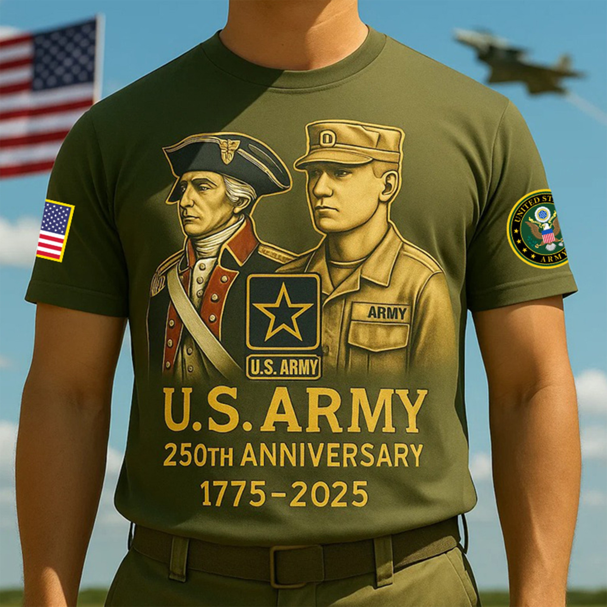Premium 250th Anniversary Of The Army T-Shirt VPVC930195, Gifts For Army Veteran, Gifts On Father’s Day, Veterans Day