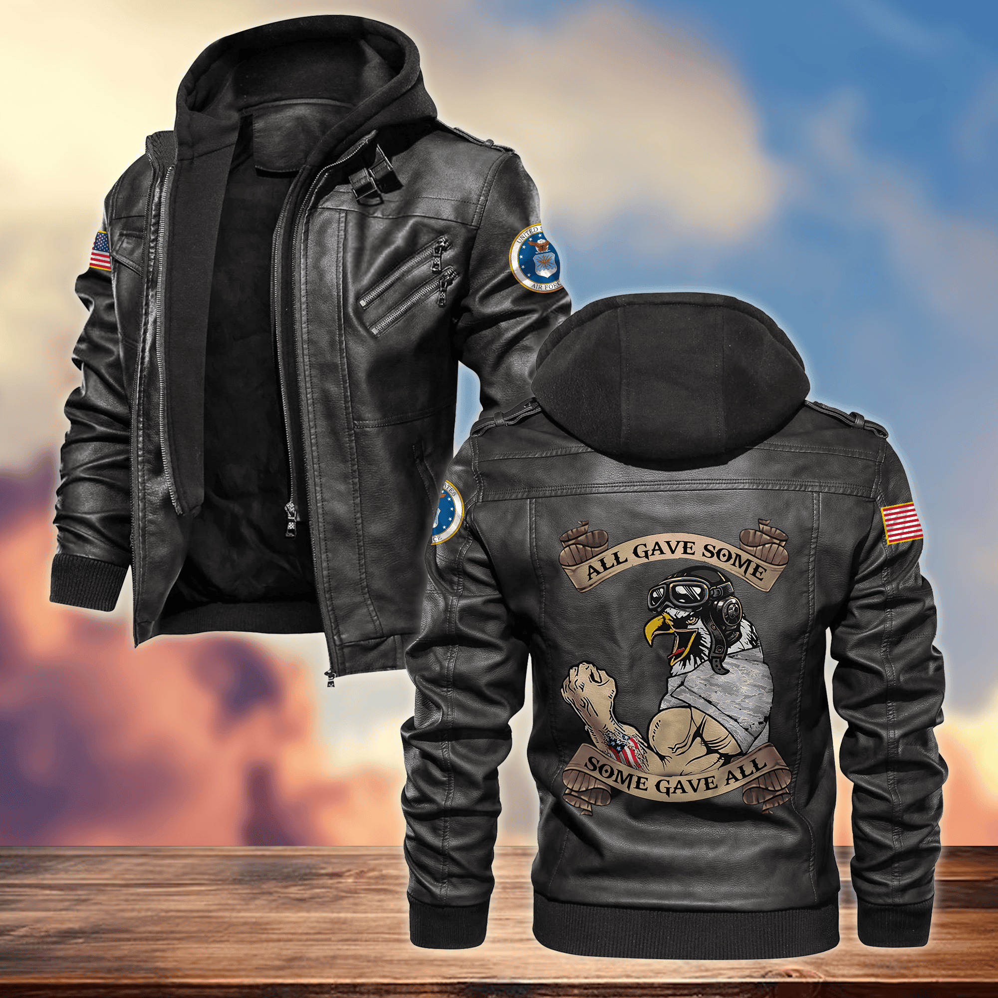 Premium USAF Veteran Leather Jacket VPVC701604, Gifts For Air Force Veteran, Gifts On Father’s Day, Armed Forces Day, Veterans Day