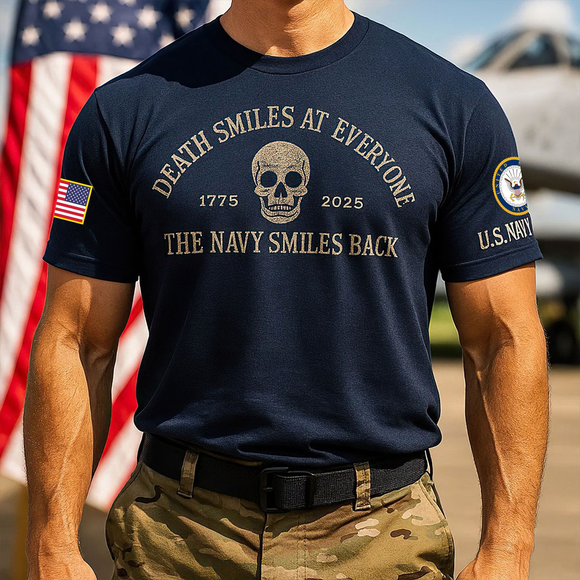 Premium US Navy T-Shirt VPVC930207, 250th Anniversary Navy Shirt, Gifts For Navy Veteran, Gifts On Father’s Day, Veterans Day